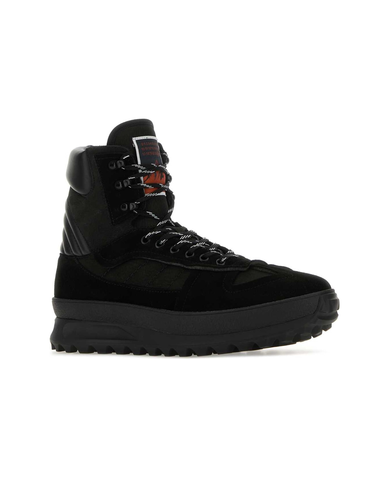 Maison Margiela Black Leather Climber Sneakers - BLACK