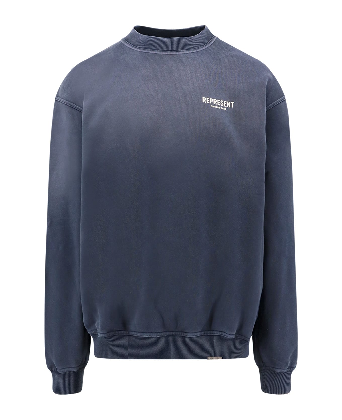 REPRESENT Owners Club Cotton Sweatshirt With Frontal Logo Print - Blue