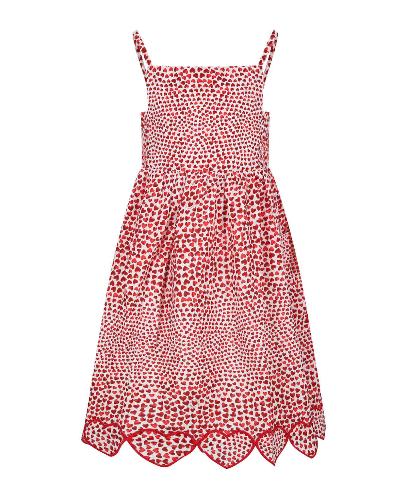 Stella McCartney Kids Red Dress For Girl With Hearts