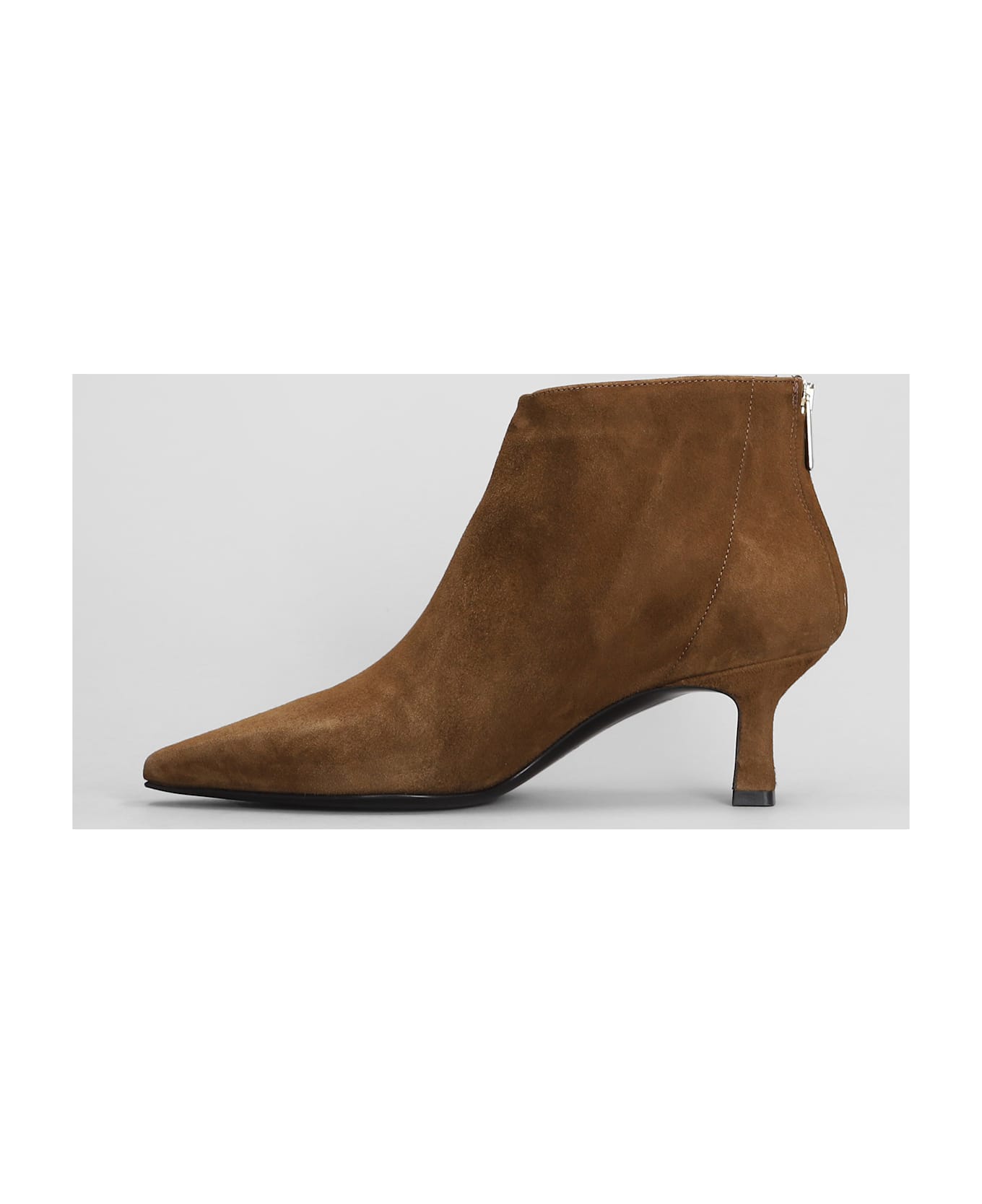 Julie Dee Texan Ankle Boots In Brown Suede - brown