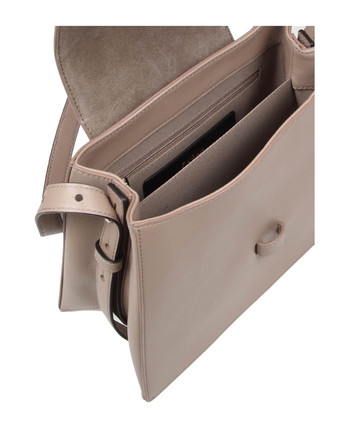Furla Nuvola S Shoulder Bag In Greige Leather - Beige
