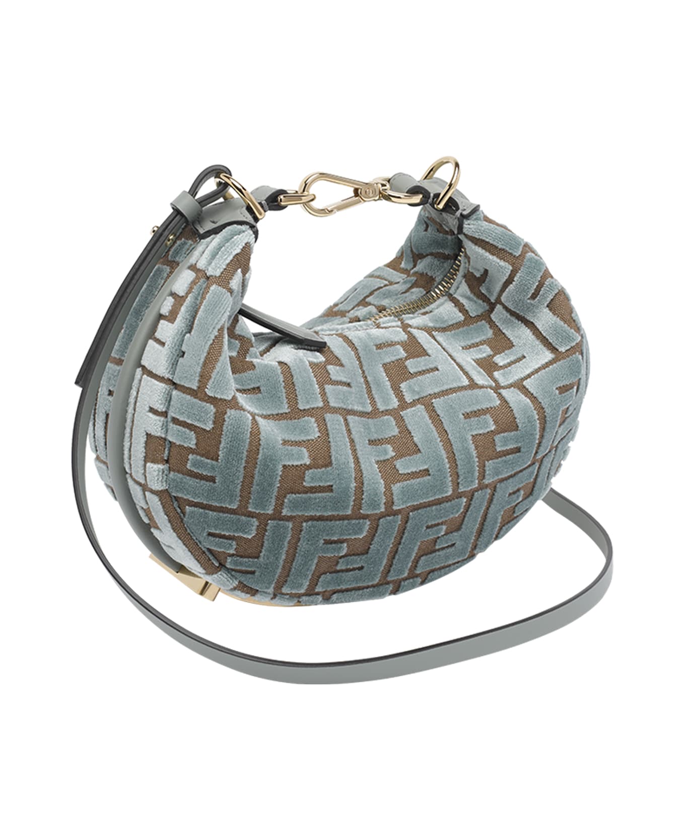 Fendi Mini Fendigraphy Hobo Bag - Blue