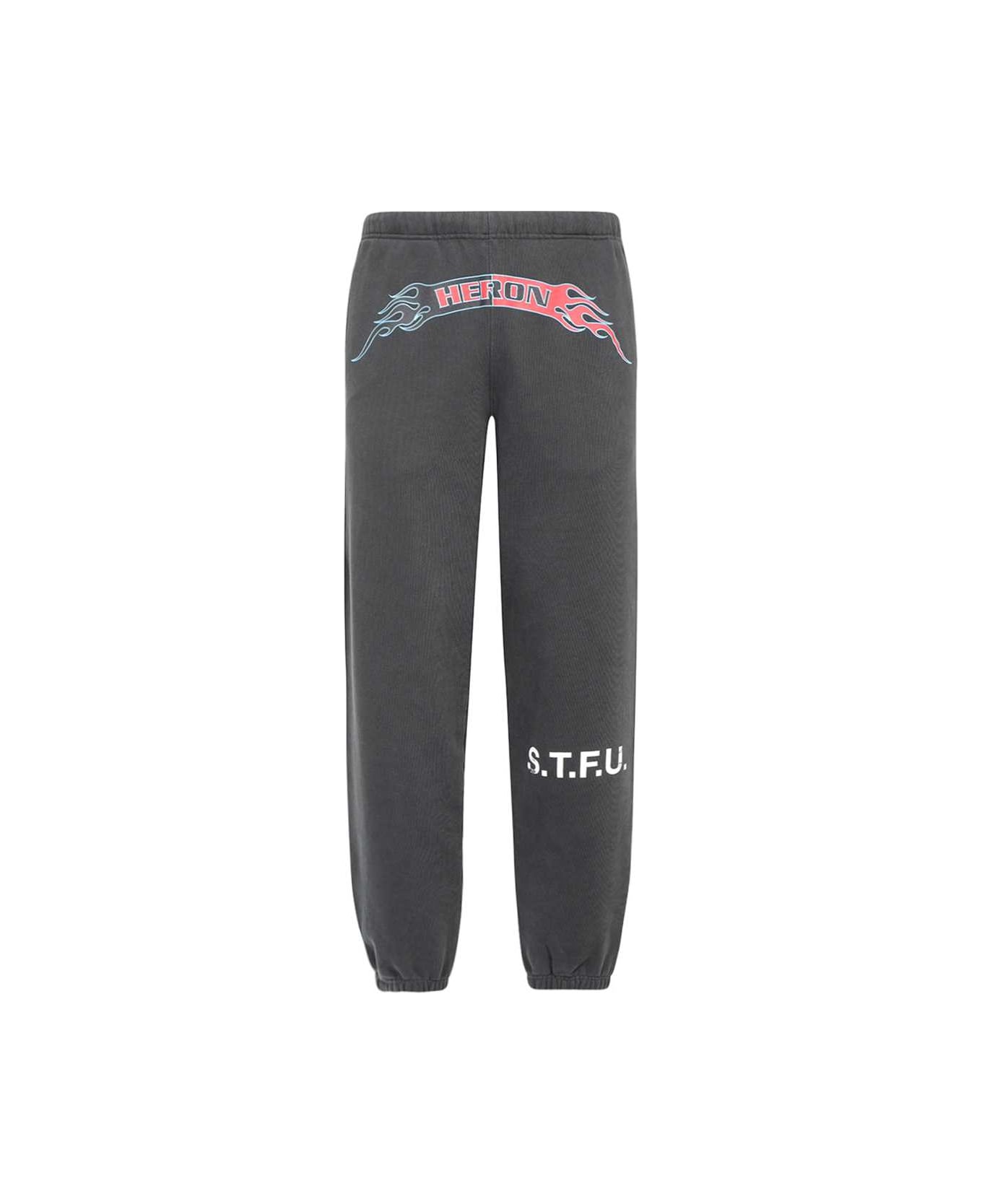 HERON PRESTON Cotton Track-pants - black