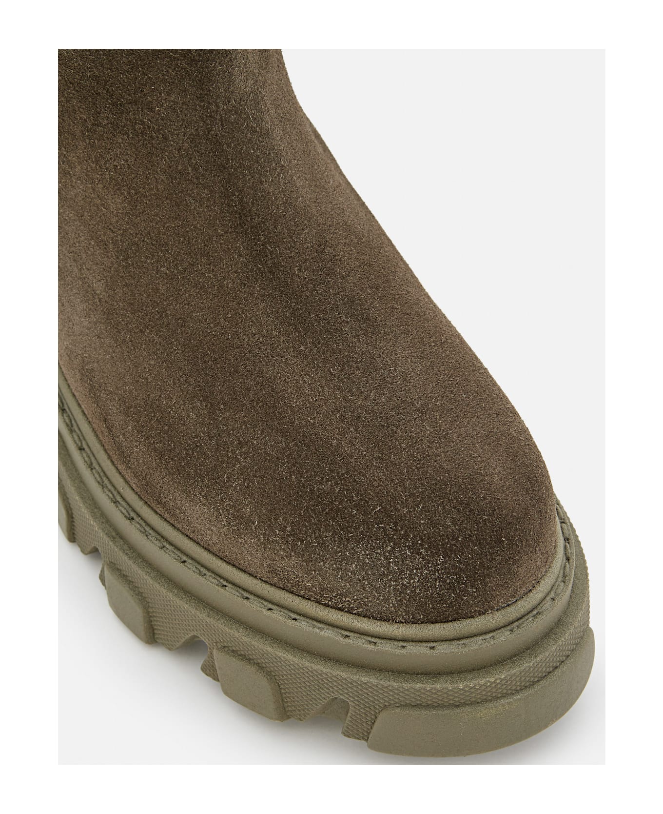 GIA BORGHINI Stivali Combat In Suede - Green