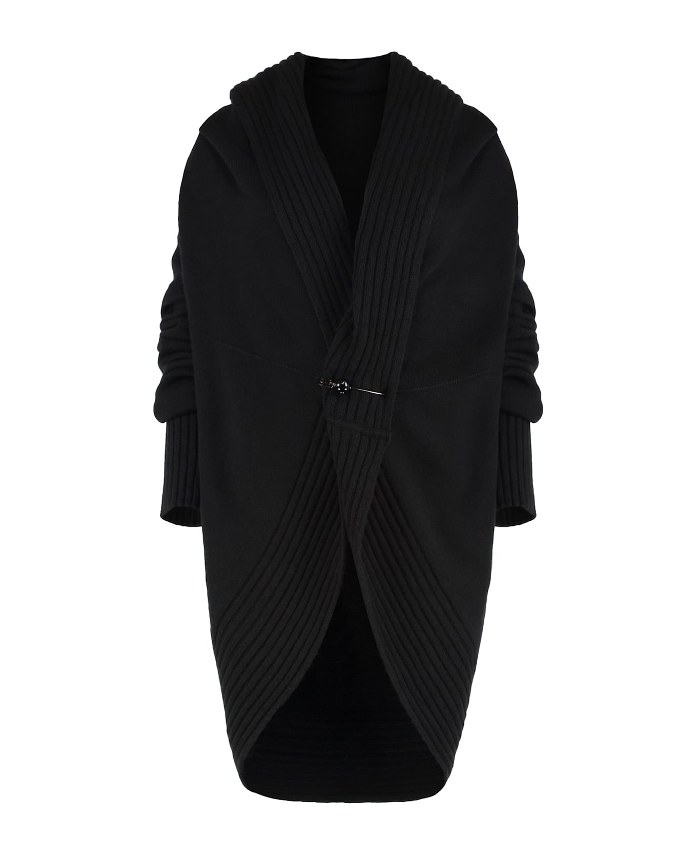 Alberta Ferretti Wool And Cashmere Blend Cardigan - black