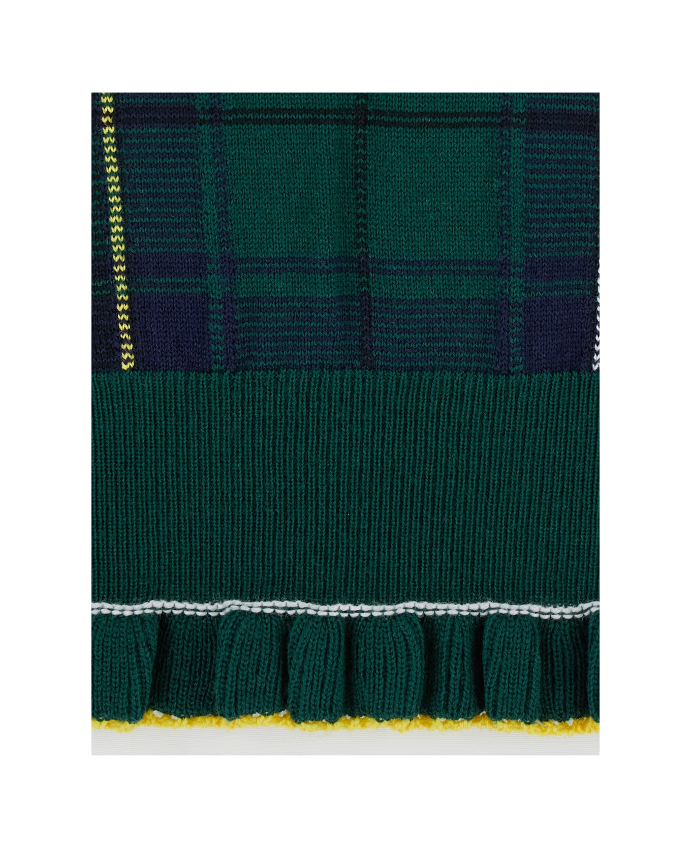 Alexander McQueen Check Crew Neck Jumper - Green