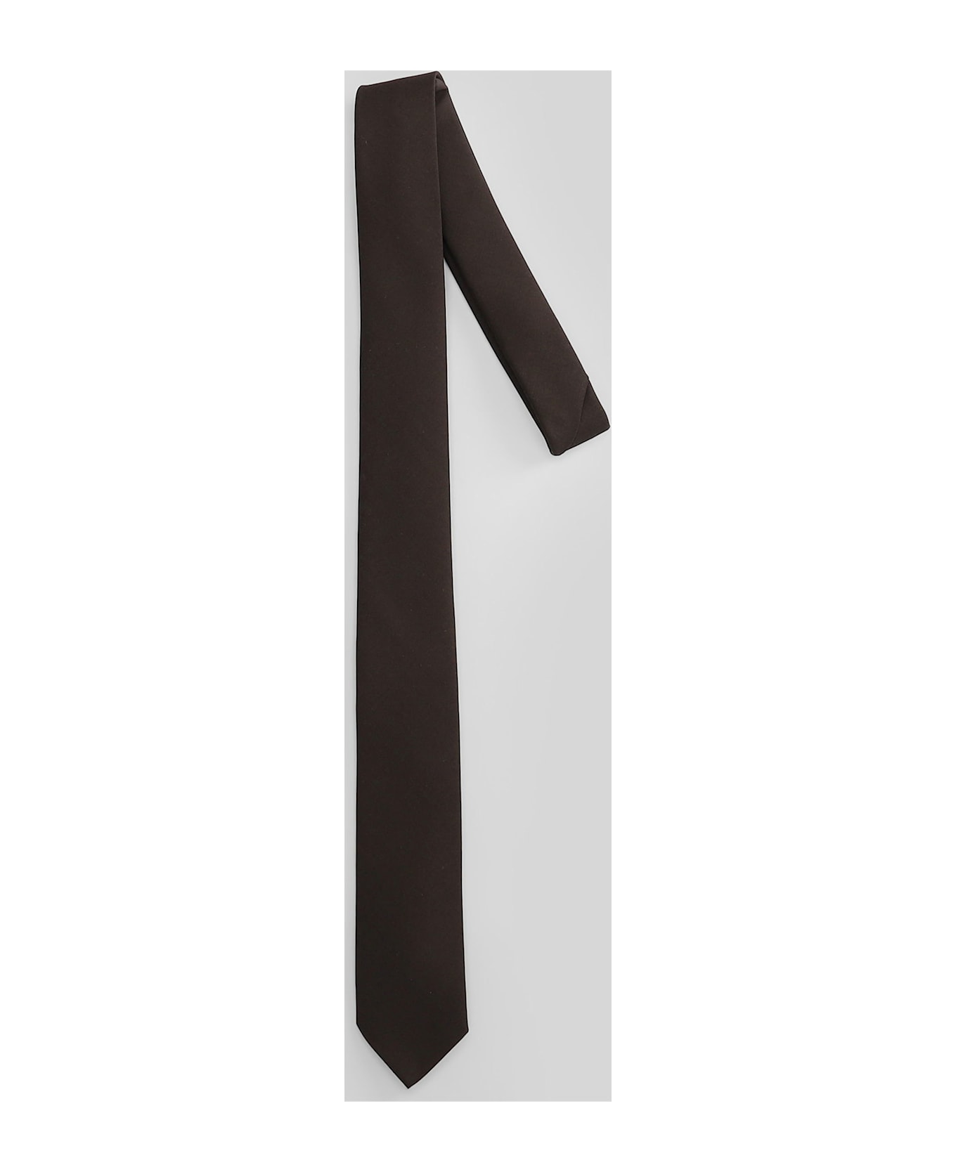 Lardini Tie In Brown Wool - brown