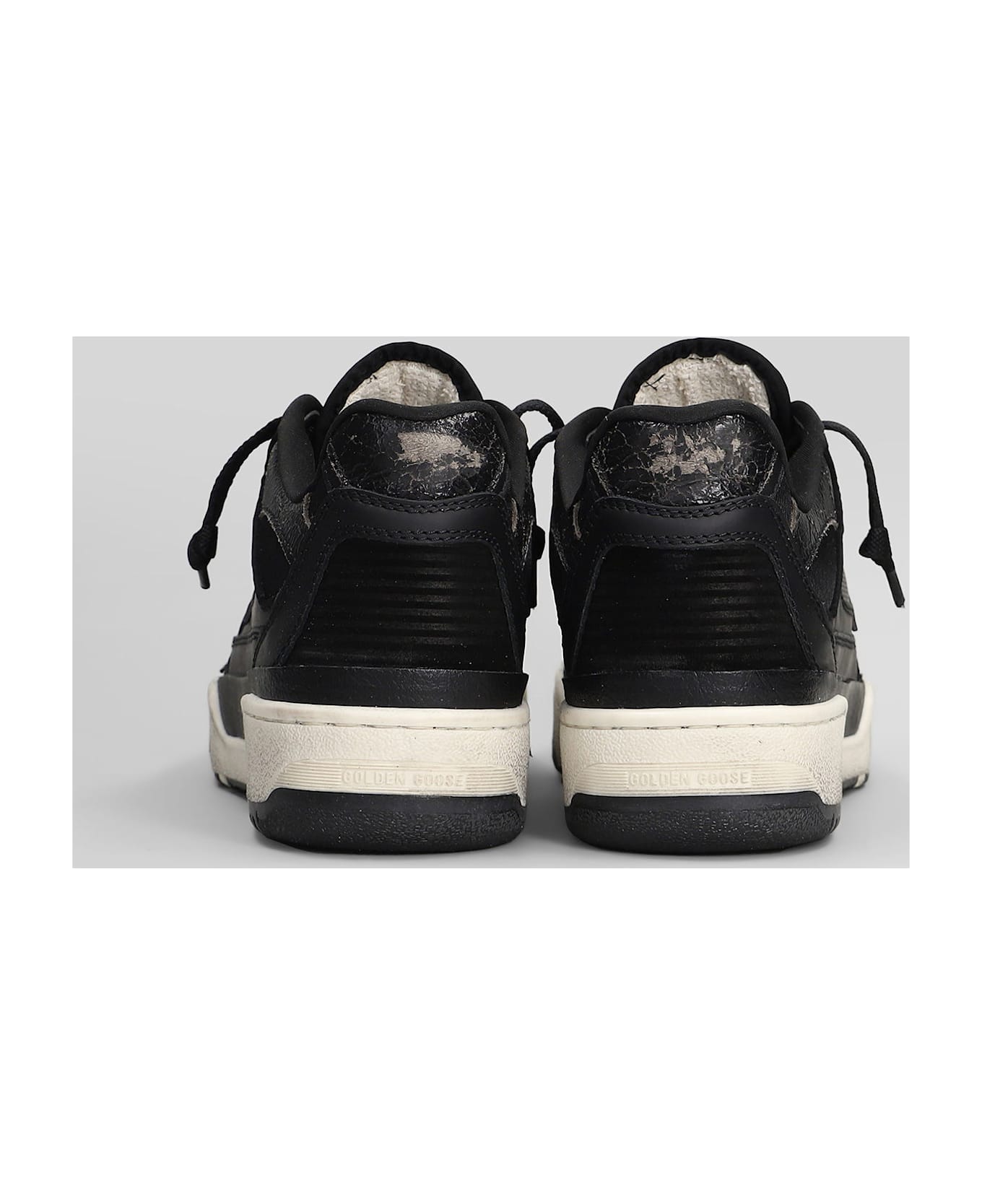 Golden Goose Forty 2 Sneakers In Black Suede And Leather - black