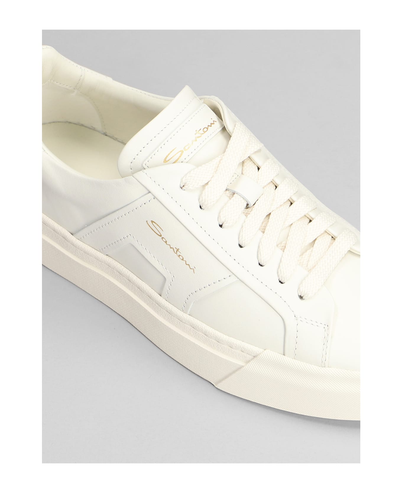 Santoni Dbs6-xwli55 Sneakers In White Leather - white
