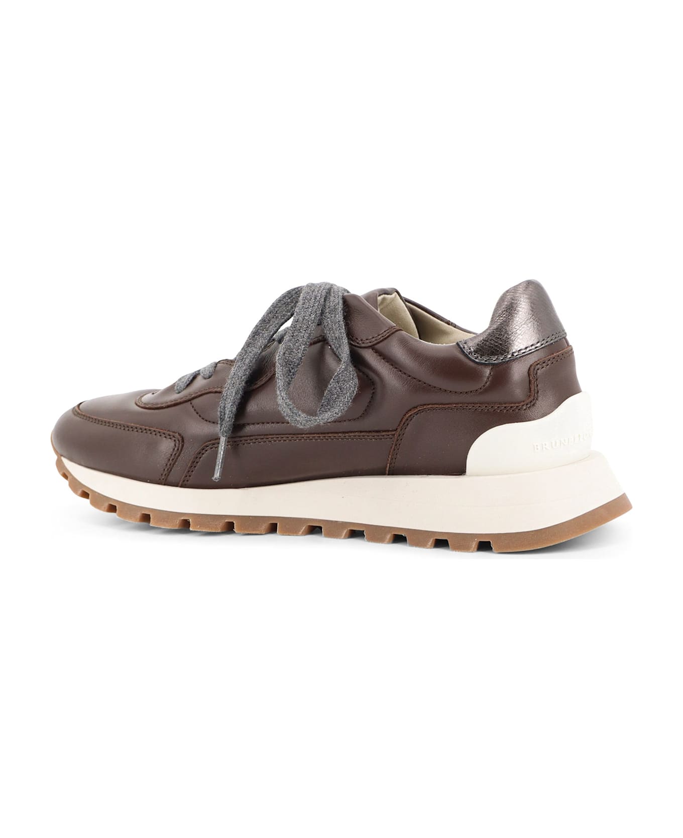 Brunello Cucinelli Low-top Leather Sneakers - Dark Brown