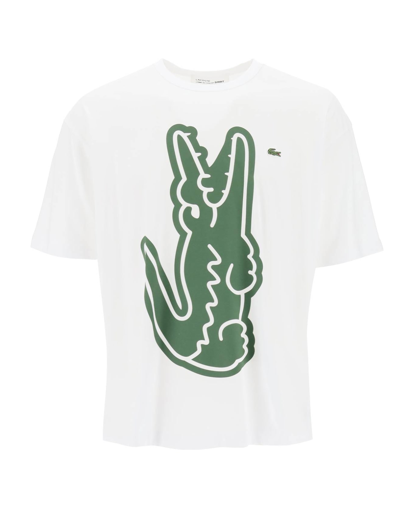 Comme des Garçons Shirt Boy X Lacoste Crocodile Print T-shirt - White