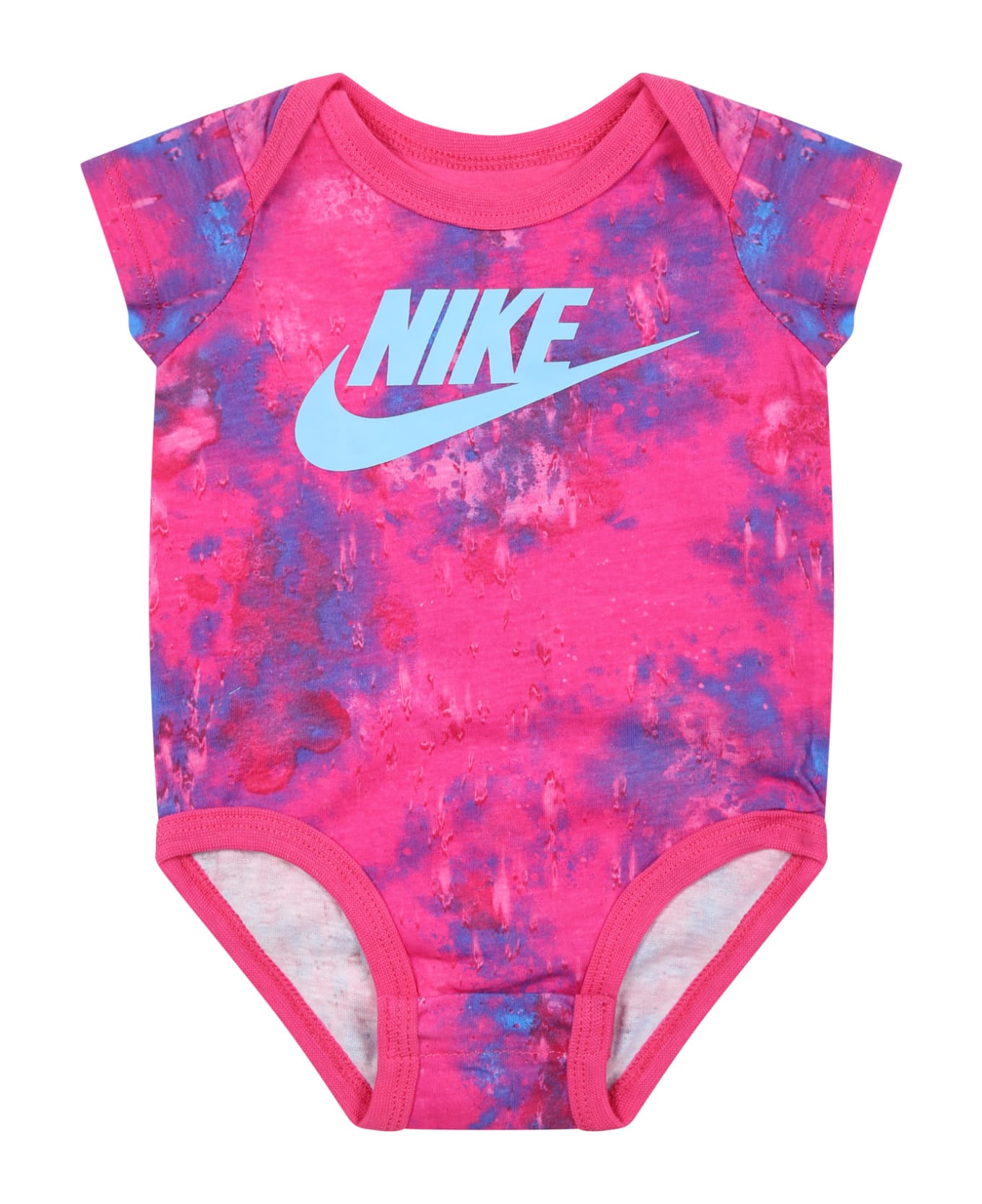Nike Fuchsia Suit For Baby Girl With Swoosh - Multicolor