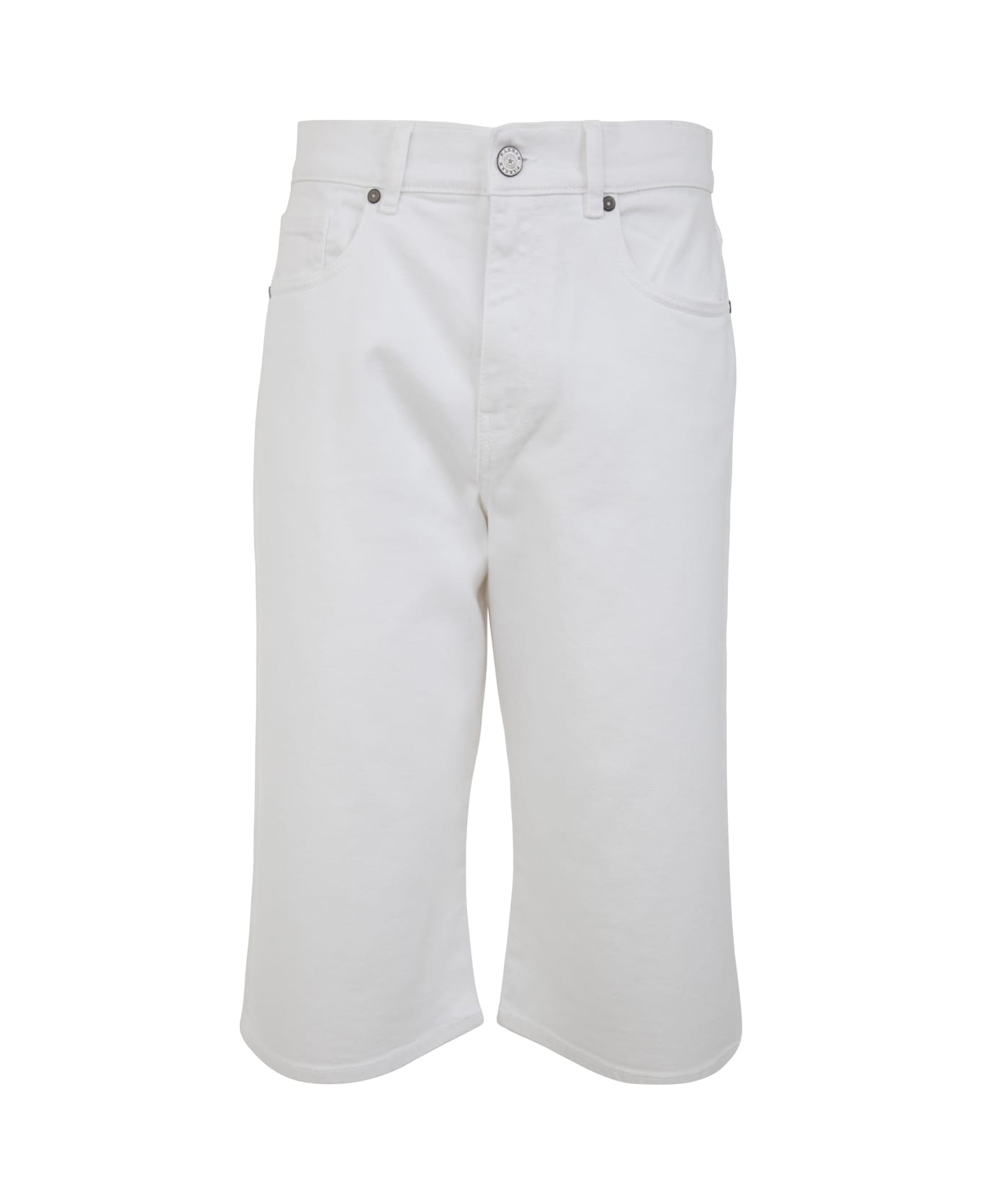 Parosh Drill Cotton Trousers - White ボトムス