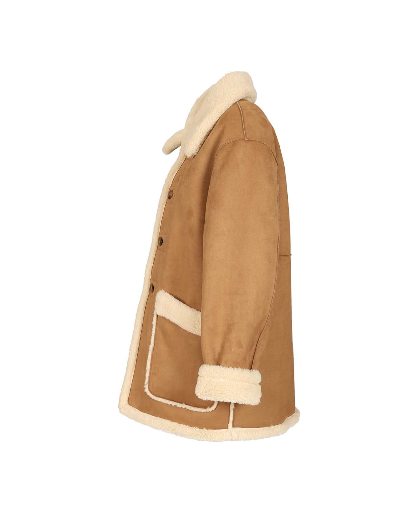 Dunst Unisex Reversible Shearling Jacket - BROWN