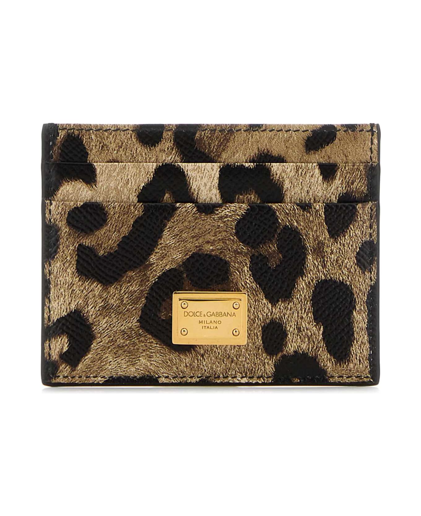 Dolce & Gabbana Printed Leather Card Holder - LEONEW