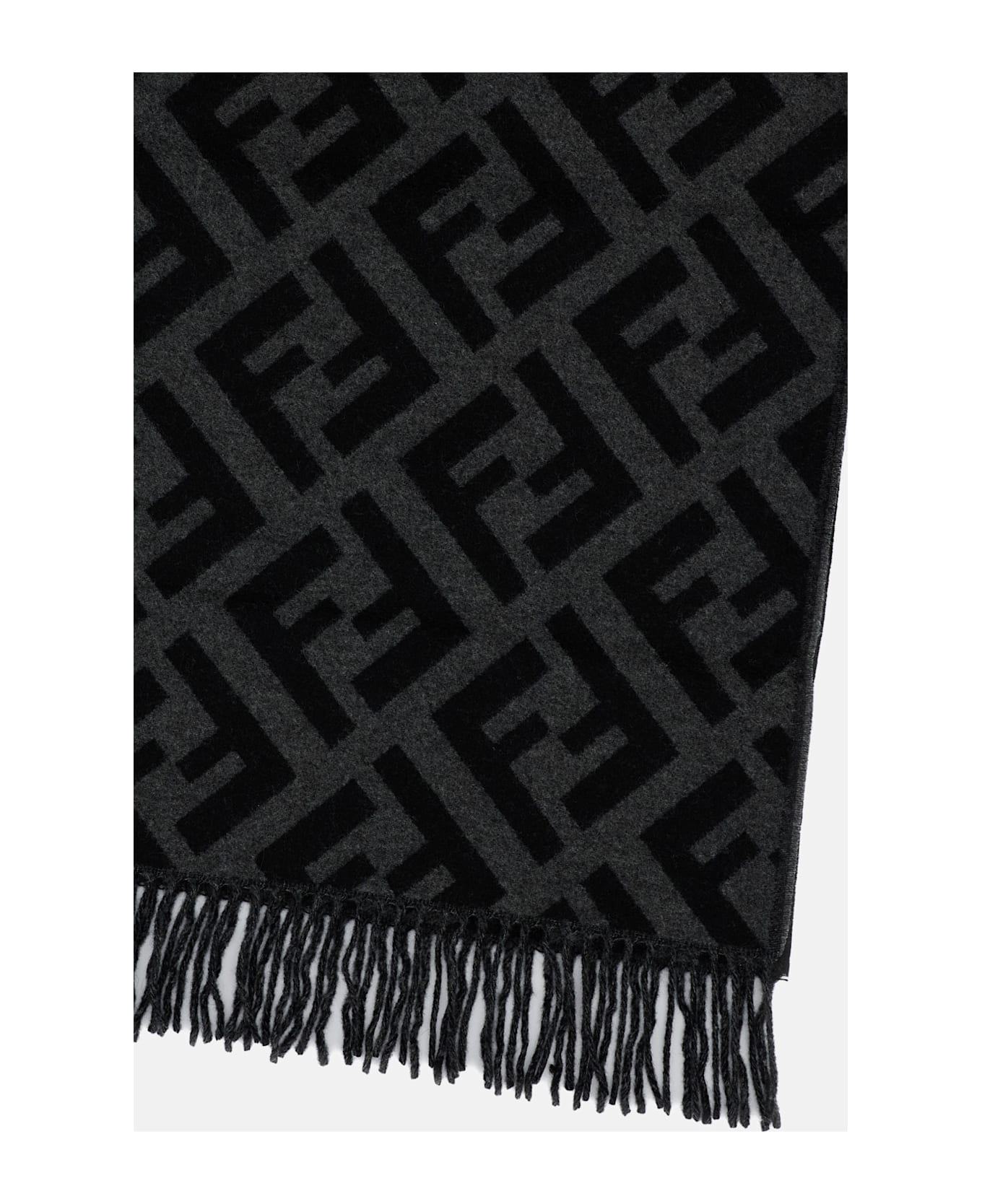 Fendi Wool Scarf - Black