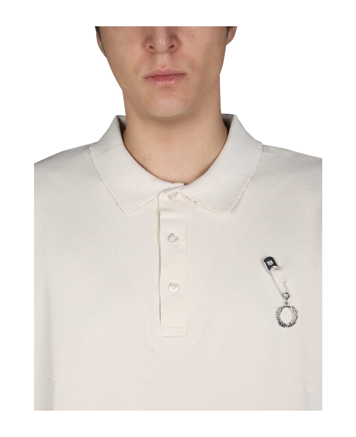 Fred Perry by Raf Simons Distressed Oversized Polo Shirt - CIPRIA