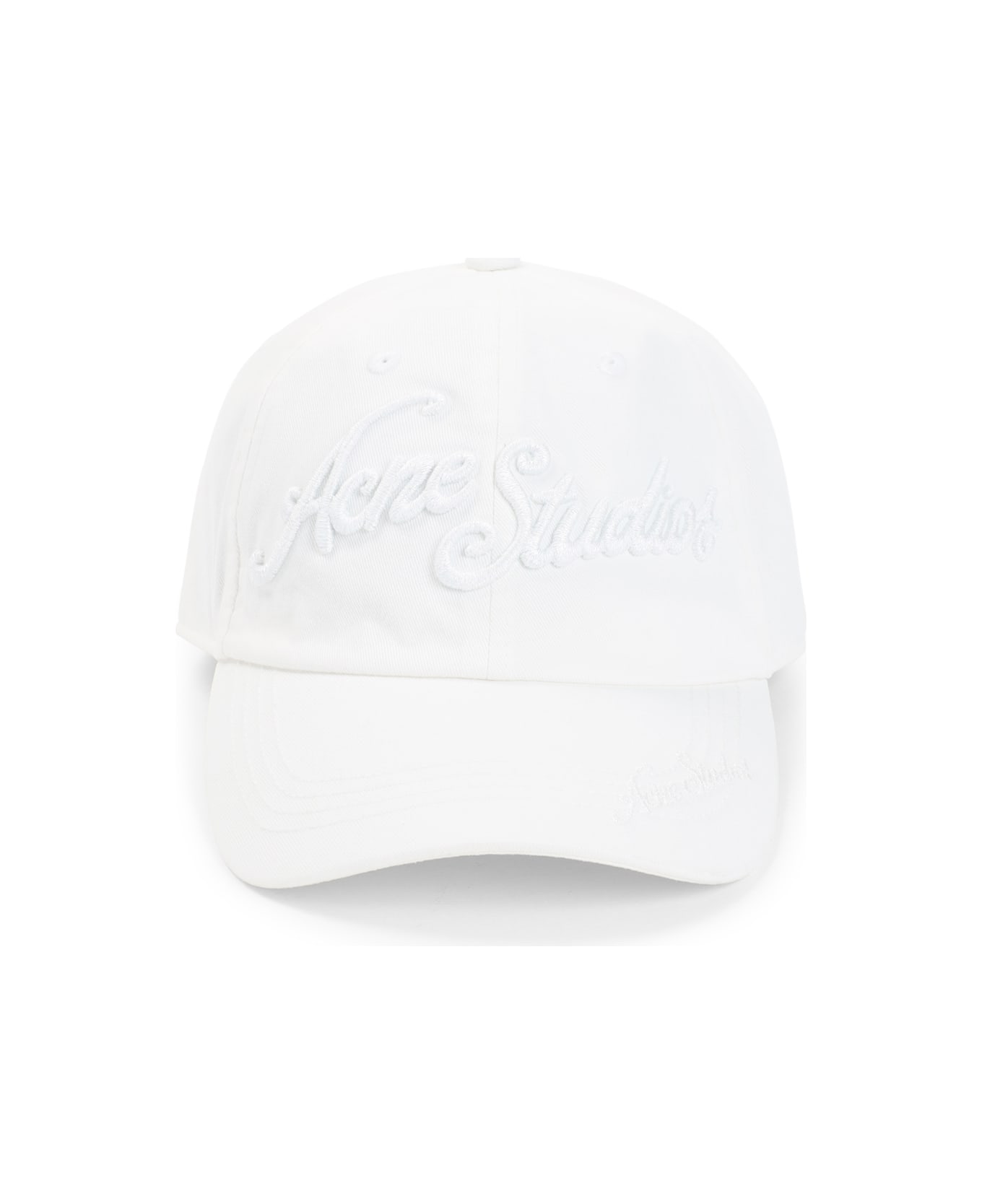 Acne Studios Embroidery Baseball Cap - White