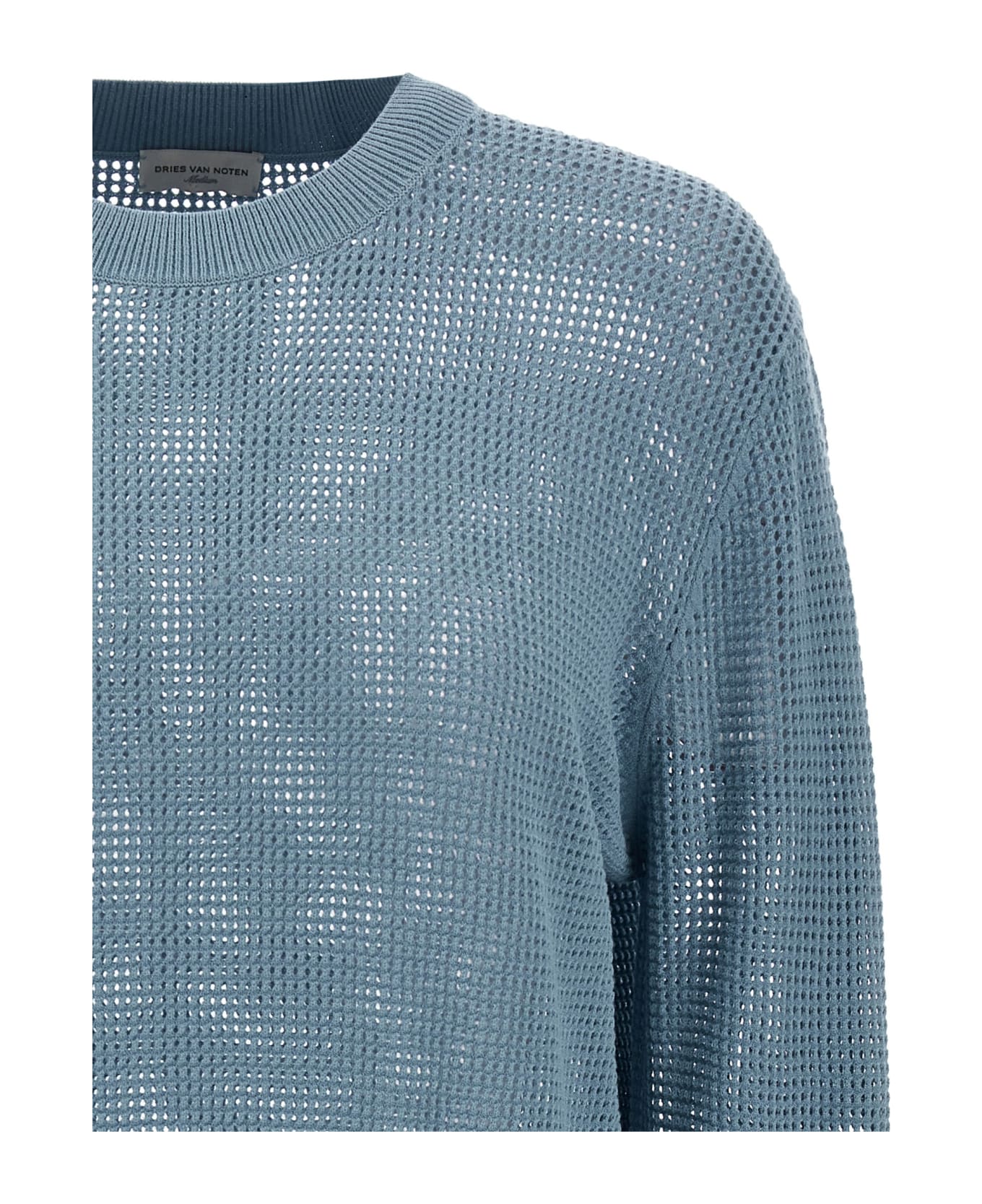 Dries Van Noten 'mixed' Sweater - Light Blue