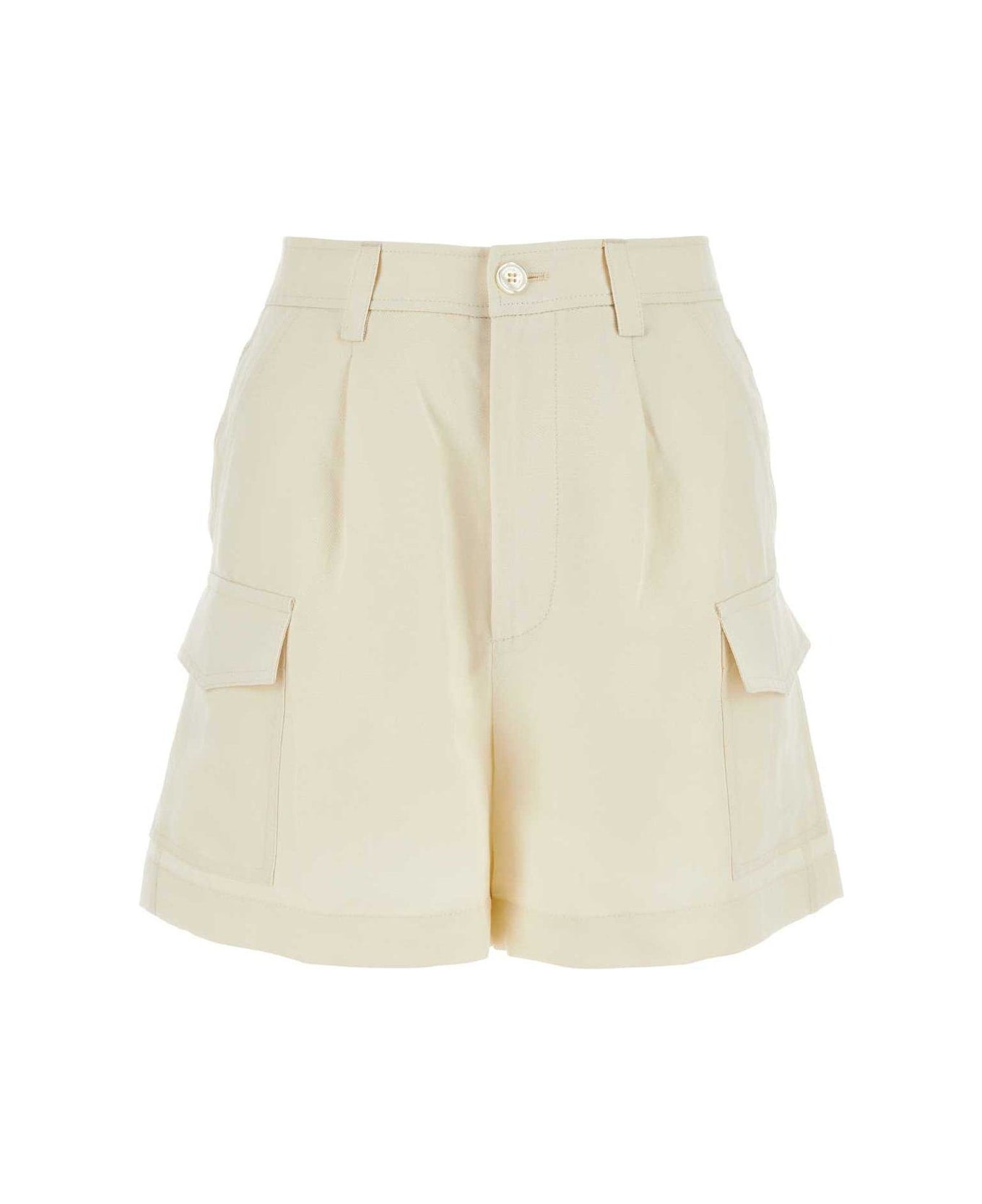 Woolrich Pleat-detailed Shorts - White ショートパンツ