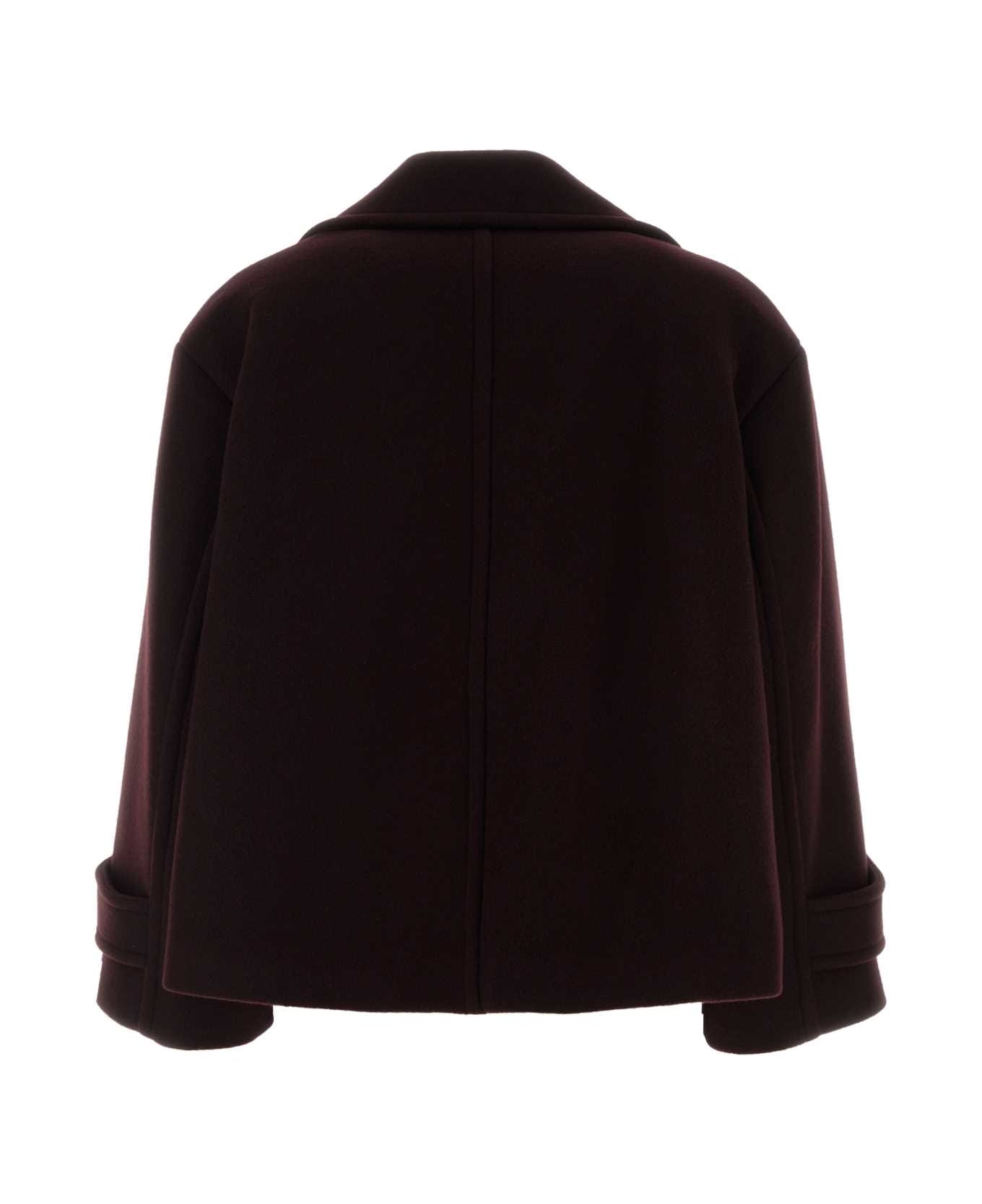 Chloé Purple Wool Blend Coat - DEEPPURPLE