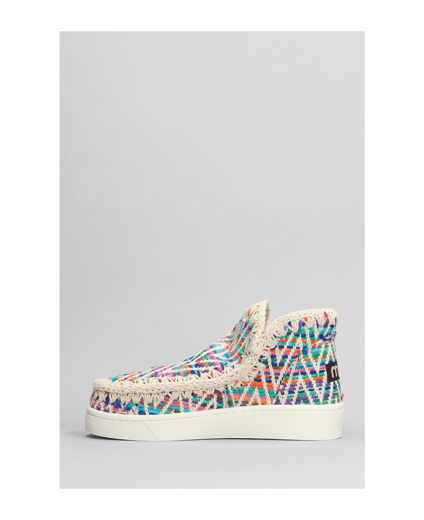 Mou Eskimo Sneaker Low Heels Ankle Boots In Multicolor Synthetic Fibers - multicolor スニーカー