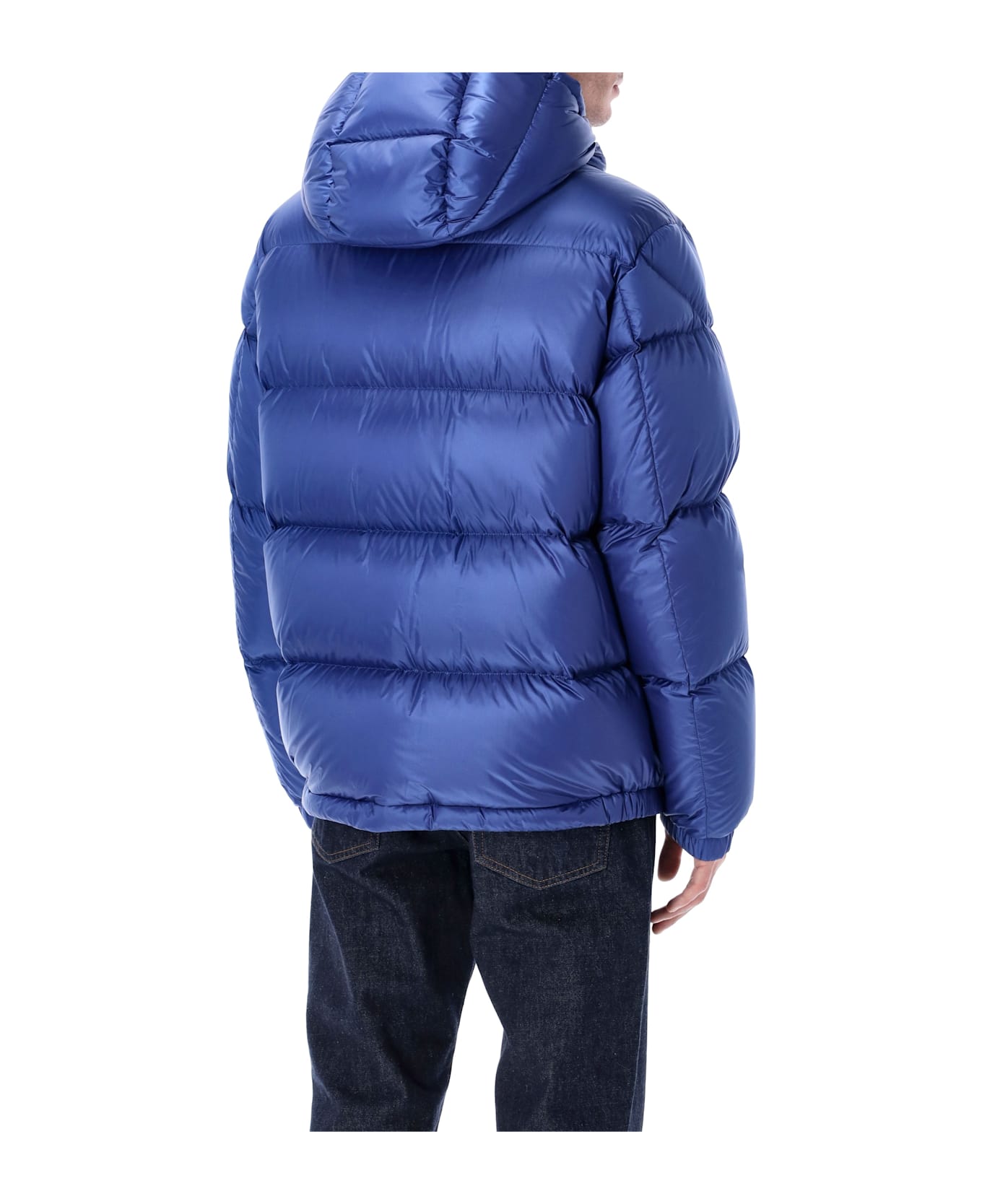 Moncler Rivau Shiny Nylon Down Jacket - BLUE