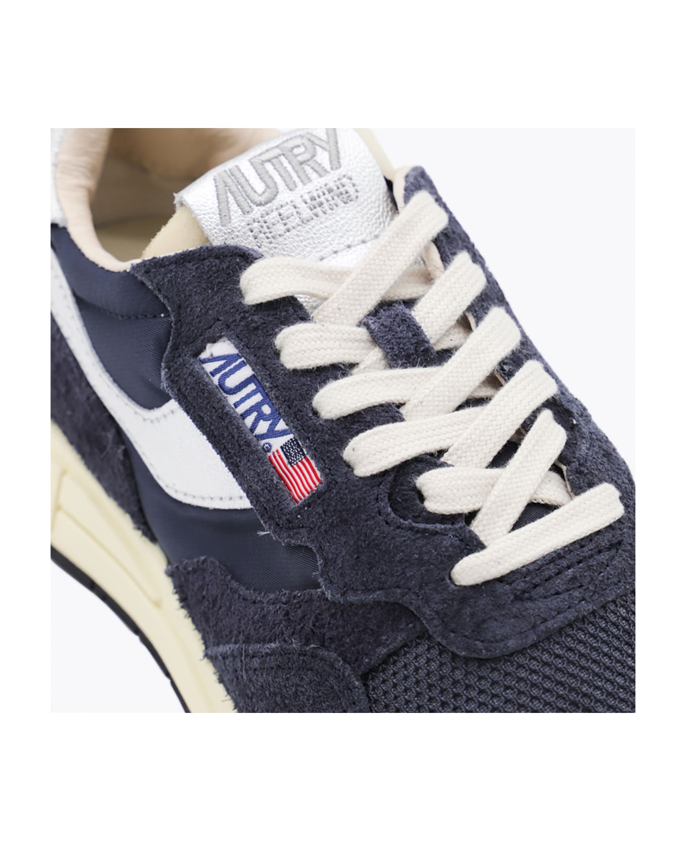 Autry Dark Blue And White Leather Reelwind Sneakers - NET SPACE/SILVER スニーカー