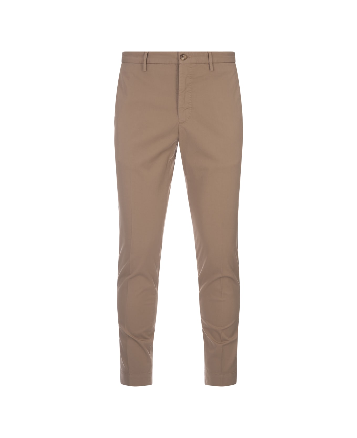 Incotex Beige Tight Fit Trousers - Brown ボトムス