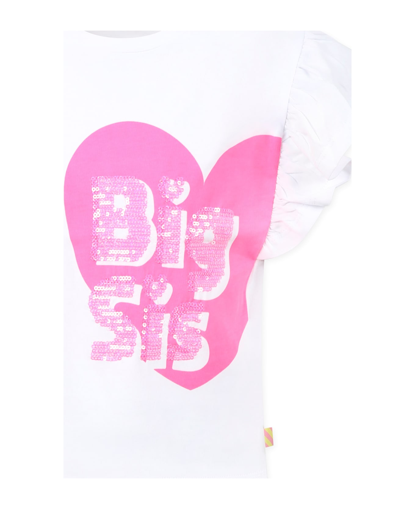 Billieblush White T-shirt For Girl With Heart - White