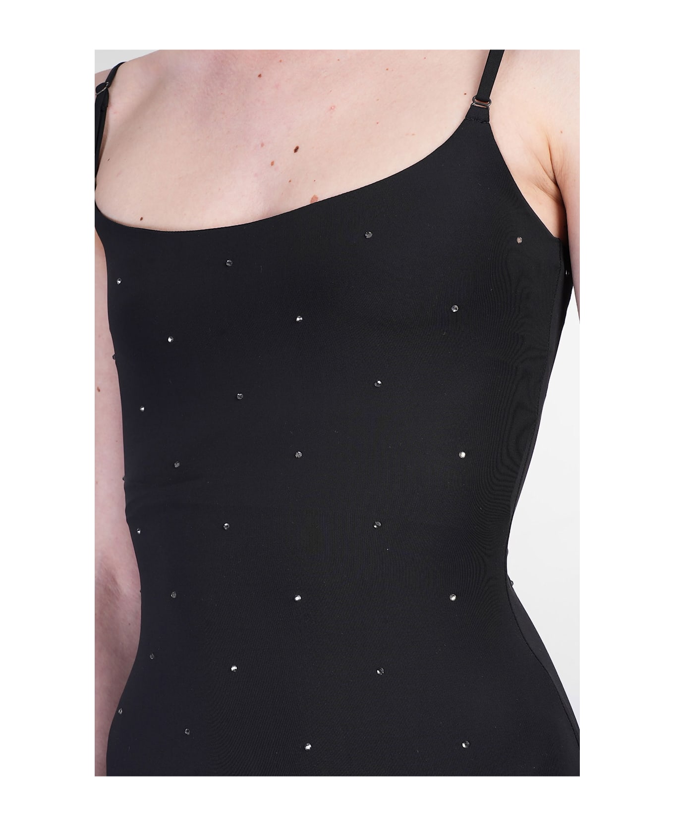 MC2 Saint Barth Evy Long Dress In Black Polyamide - black