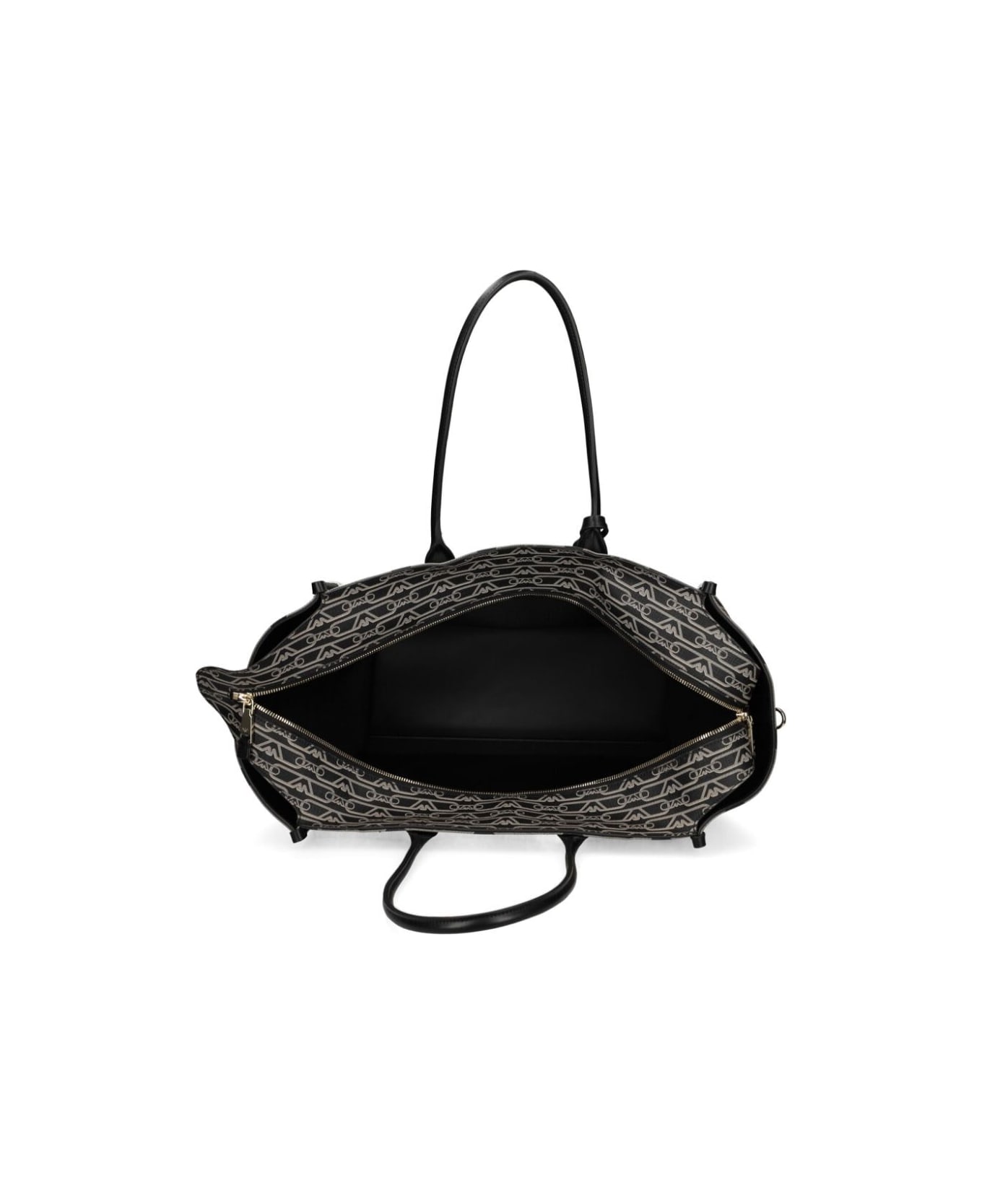 Emporio Armani Shopping Bag - Black Ecru