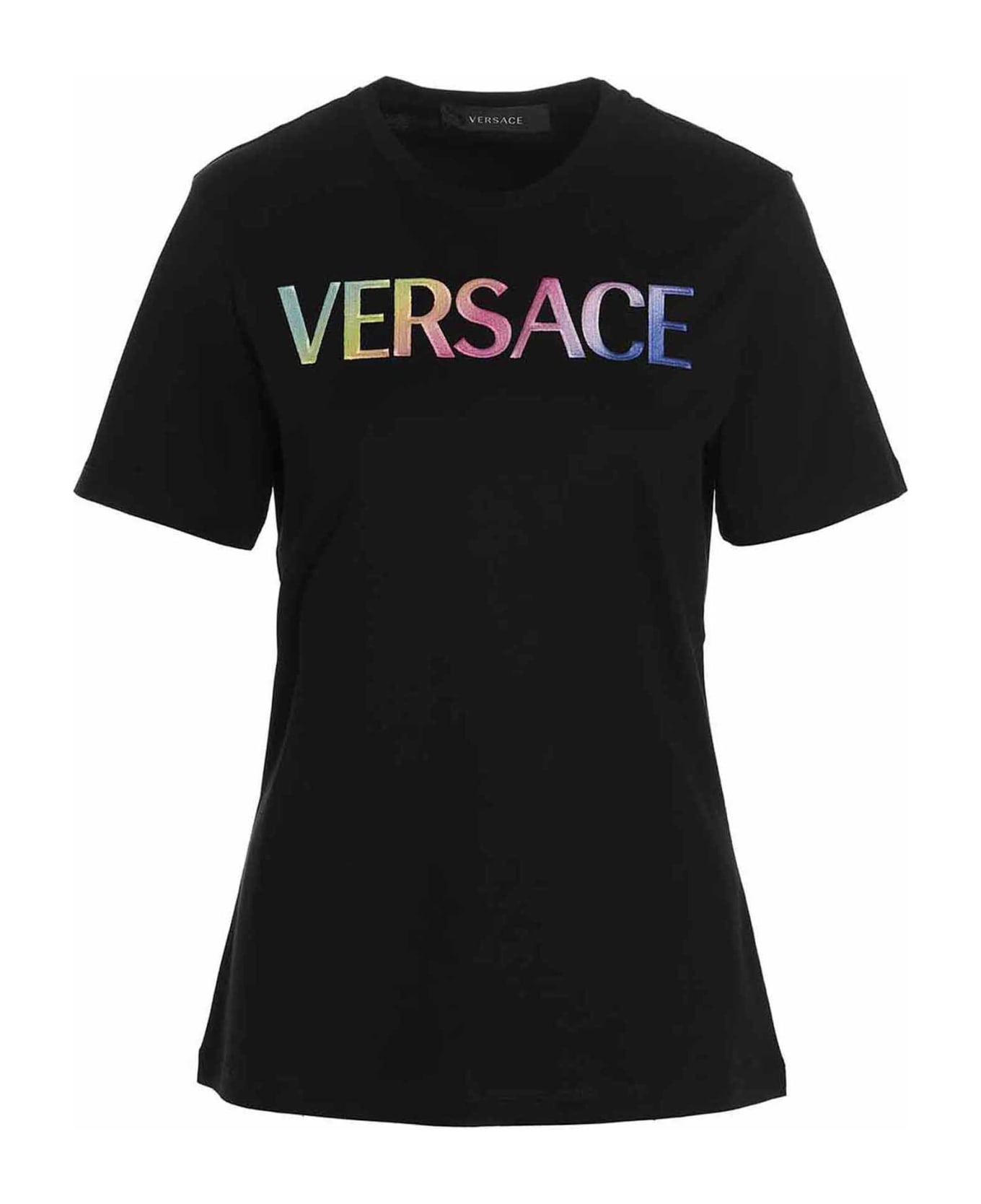Versace T-shirt 'logo Rainbow' - Black  