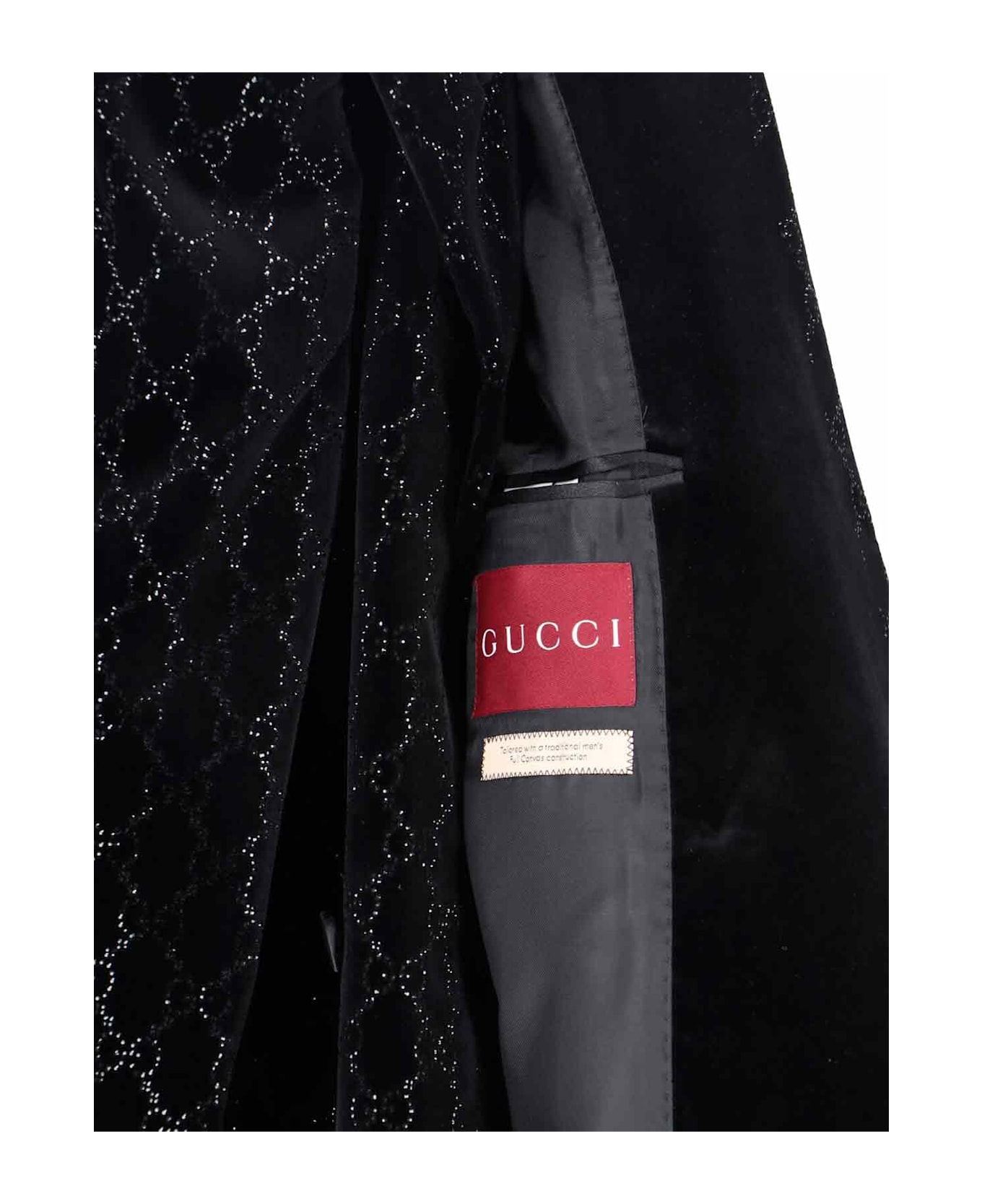 Gucci Embroidered Double-breasted Blazer - Black  