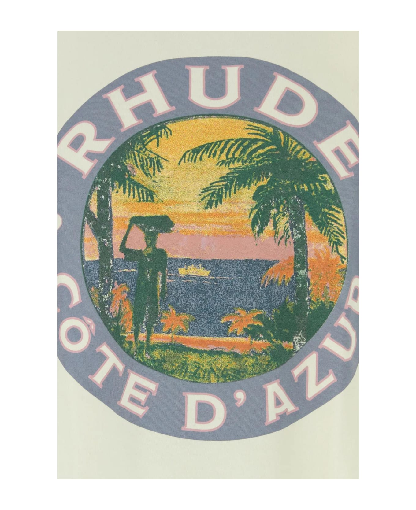 Rhude Sand Cotton Lago T-shirt - NEUTRALS