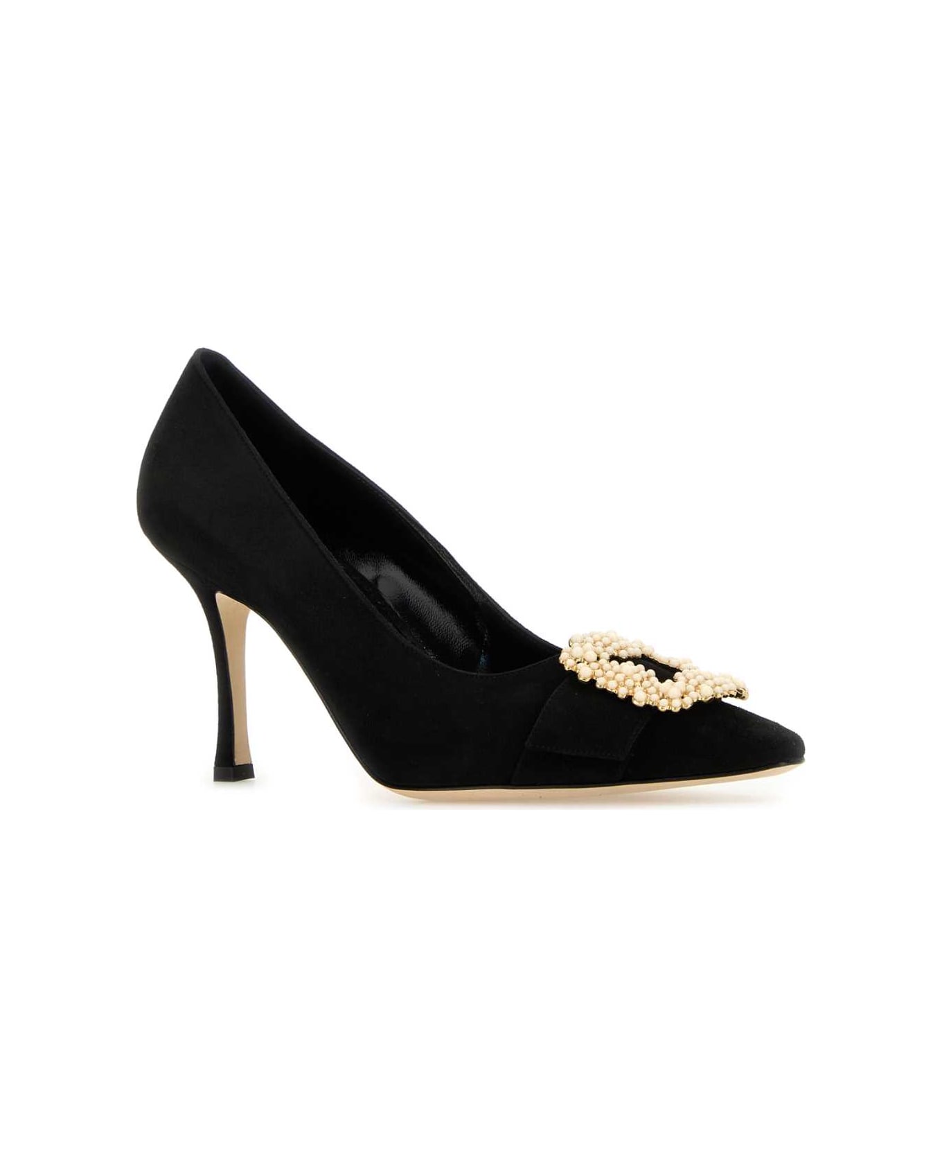 Manolo Blahnik Black Suede Giboa Pumps - BLCKYOTH