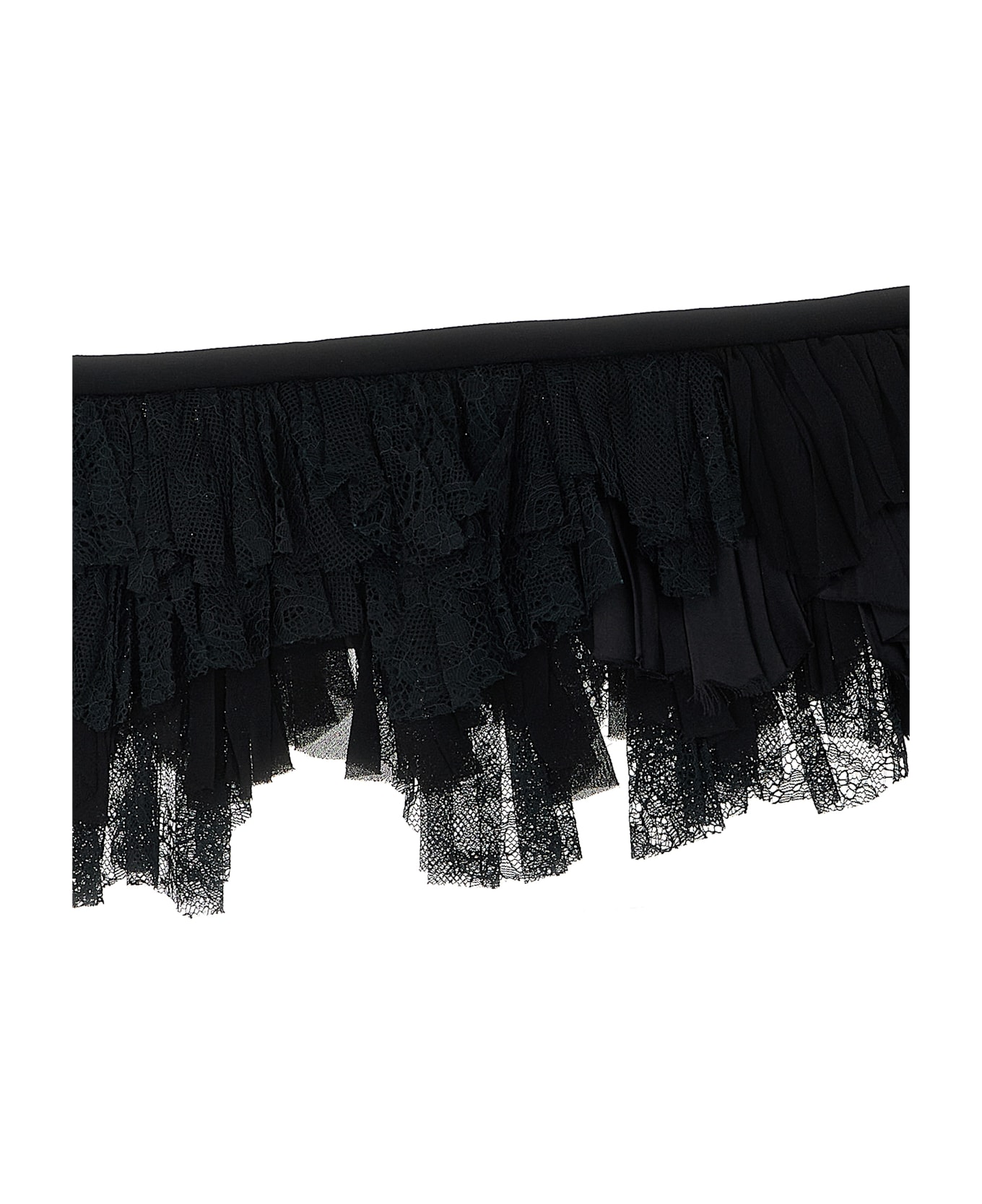 Alberta Ferretti Georgette Collar - Black  