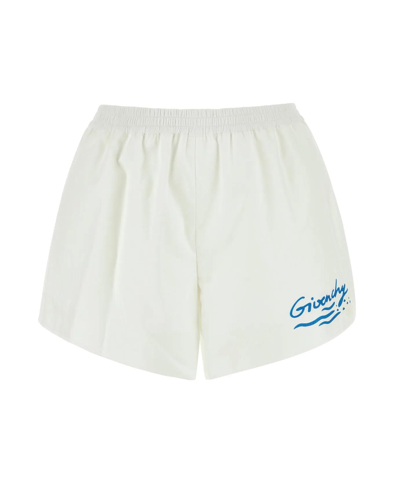 Givenchy White Cotton Shorts - Bianco