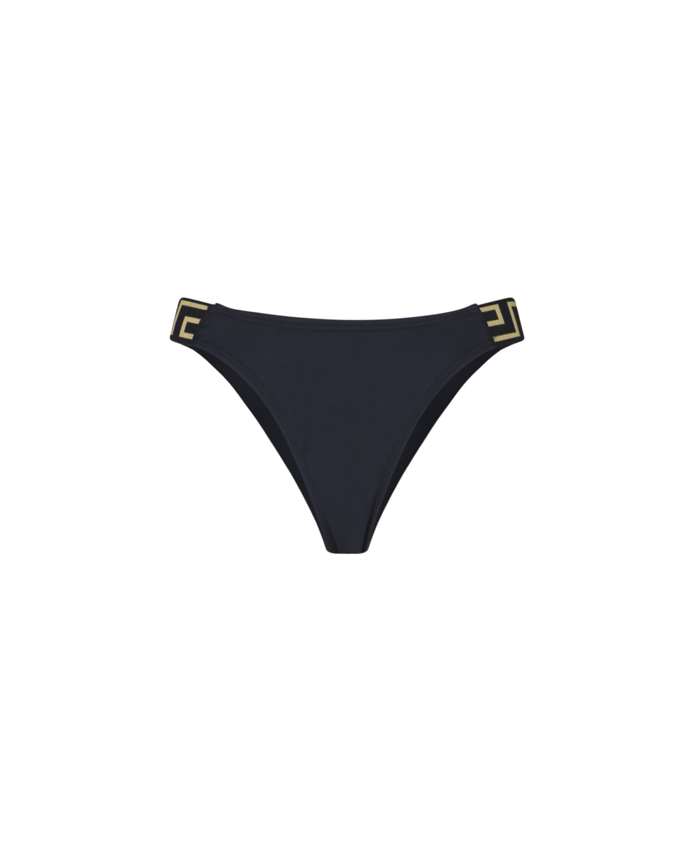 Versace "greca" Border Bikini Briefs - Black  