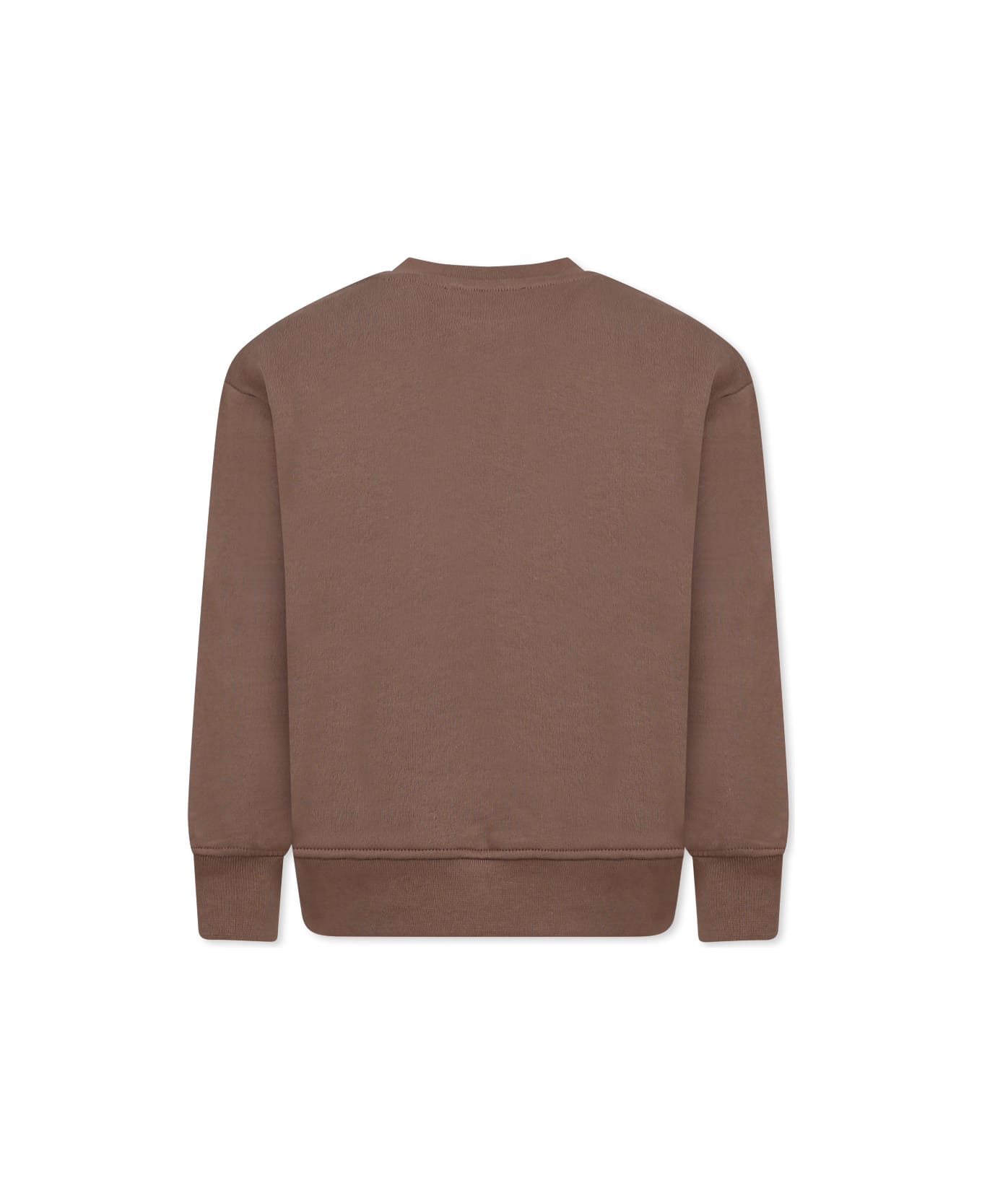 MSGM Brown Sweatshirt For Boy With Logo - Brown