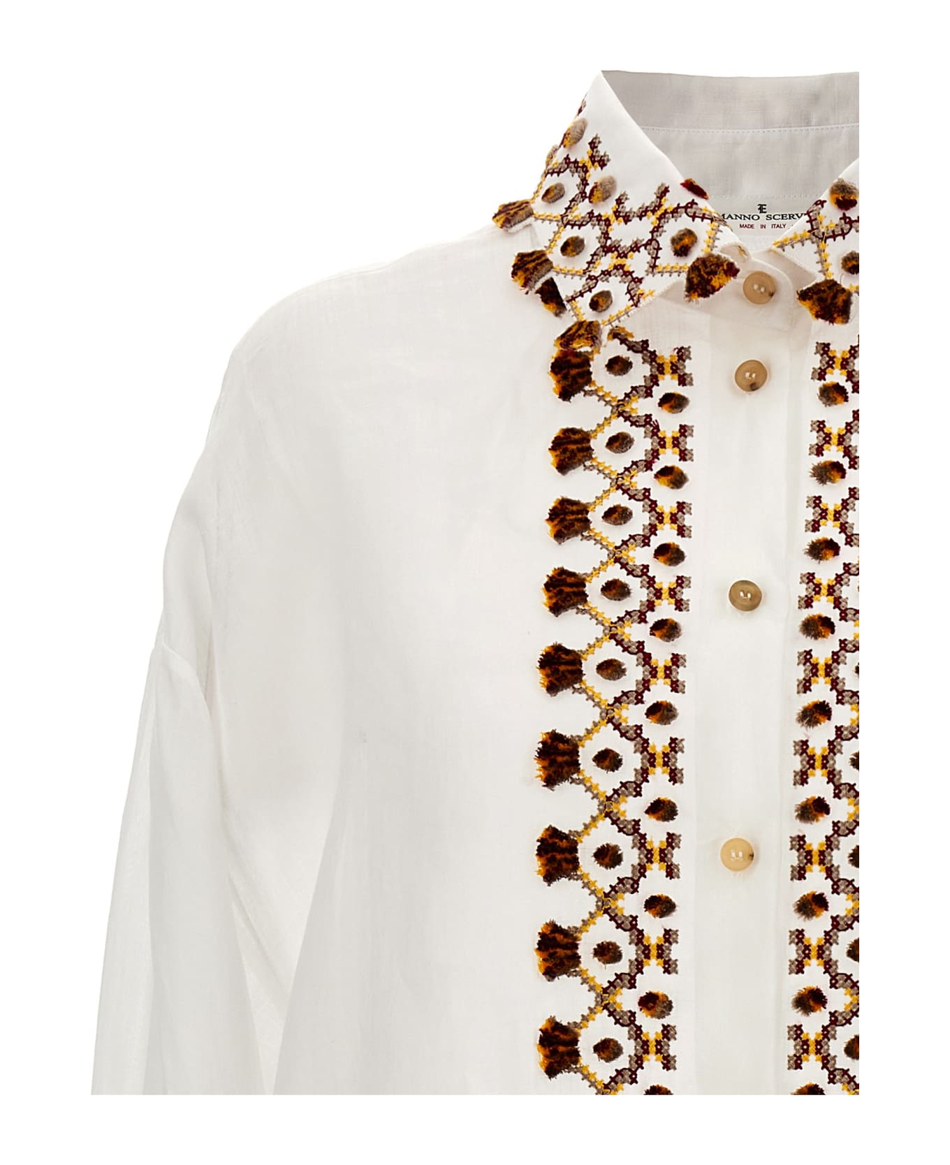 Ermanno Scervino Embroidery Shirt - White ブラウス