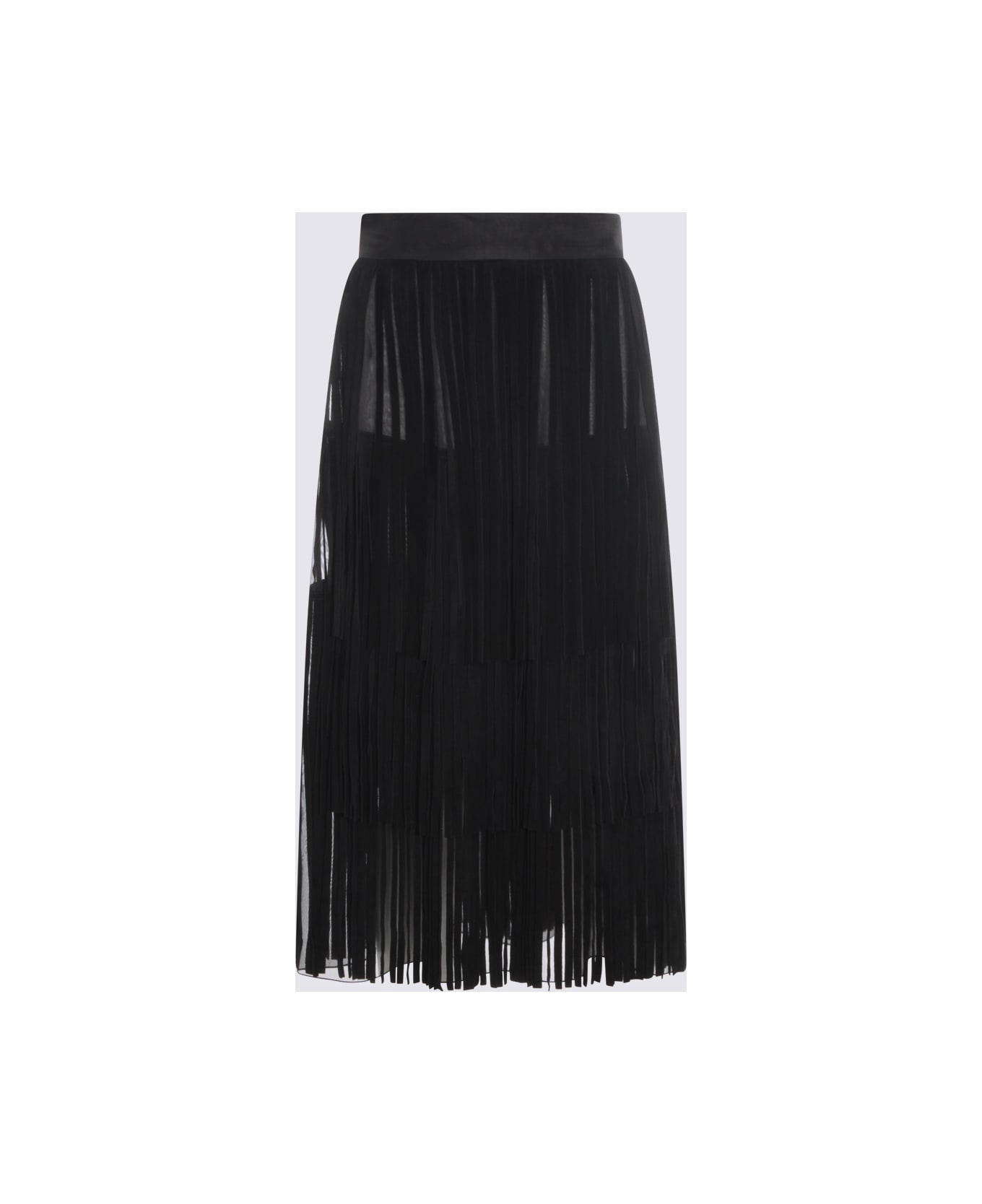 Dolce 
Gabbana Black Silk Skirt - Black