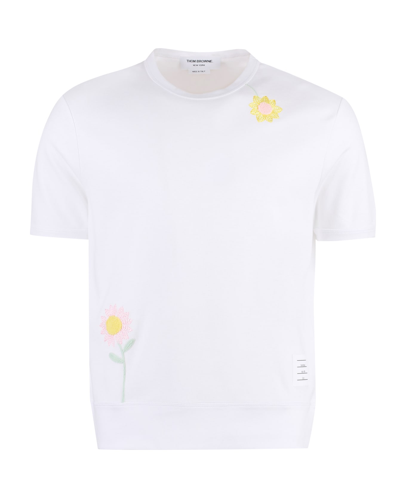 Thom Browne Cotton Crew-neck T-shirt - White
