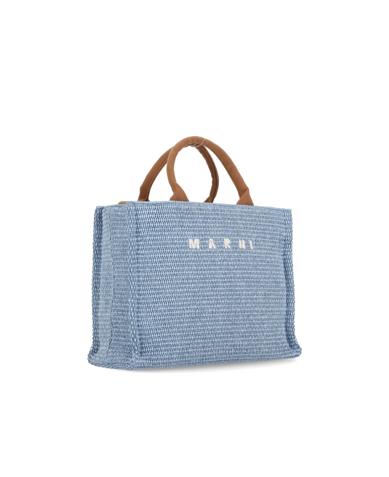 Marni Rafia Shopping Bag - Light Blue