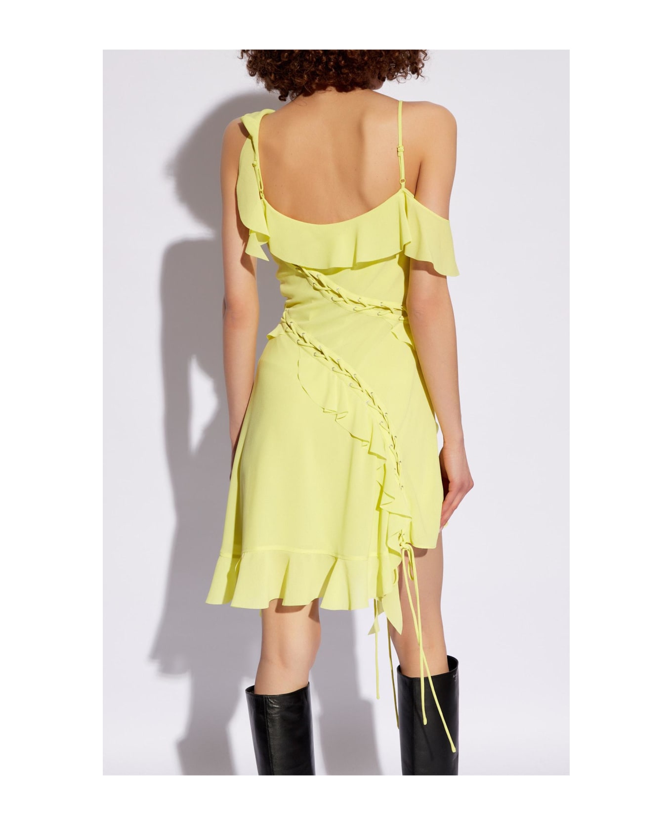 Acne Studios Asymmetrical Dress - Acid yellow ワンピース＆ドレス
