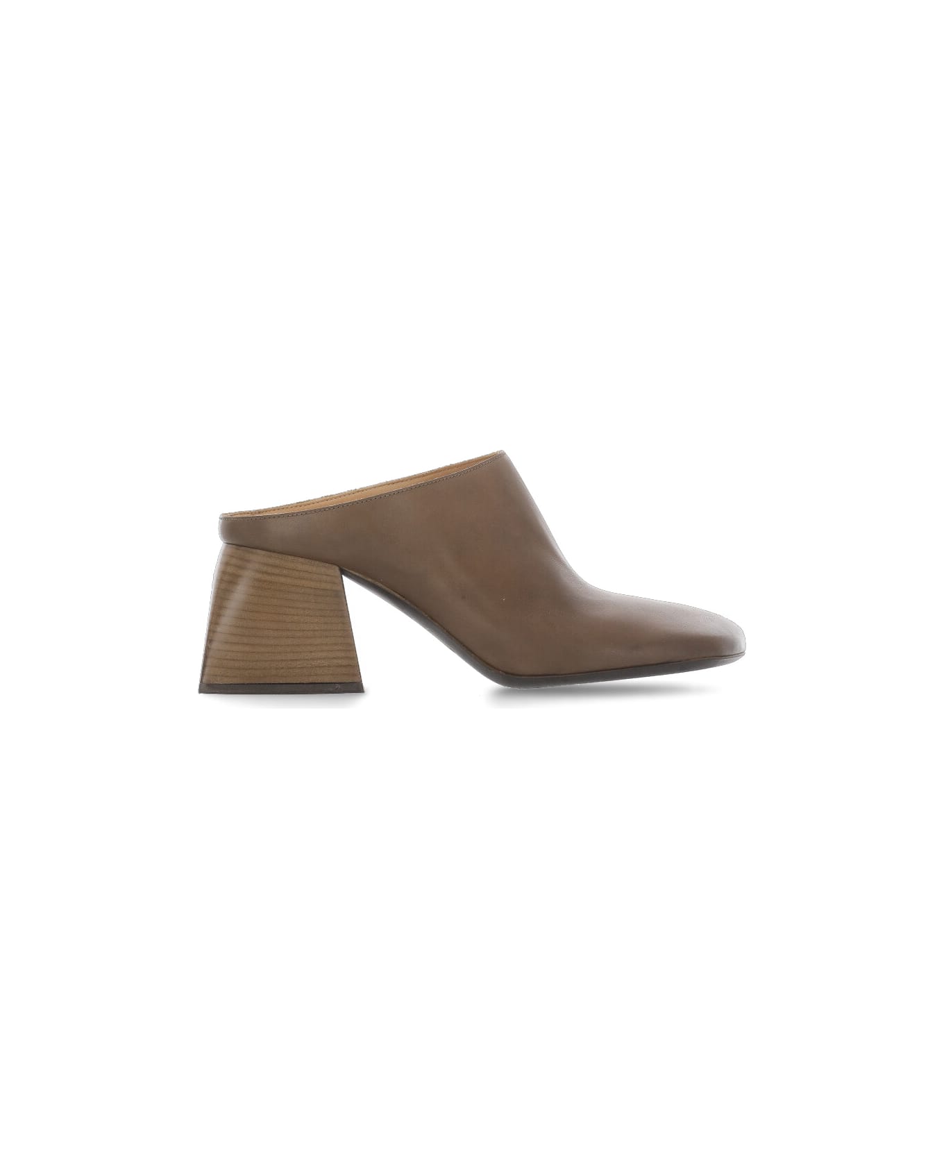 Uma Wang Leather Sabot - Brown