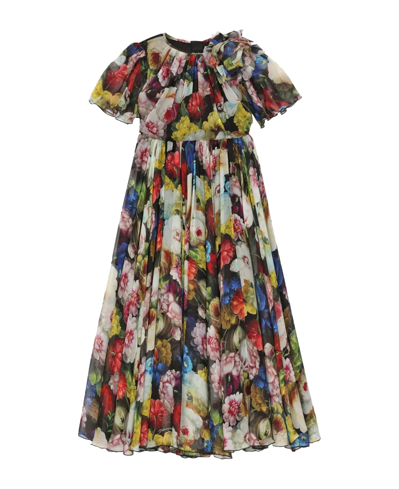 Dolce & Gabbana Dress With Flower Print - Multicolor