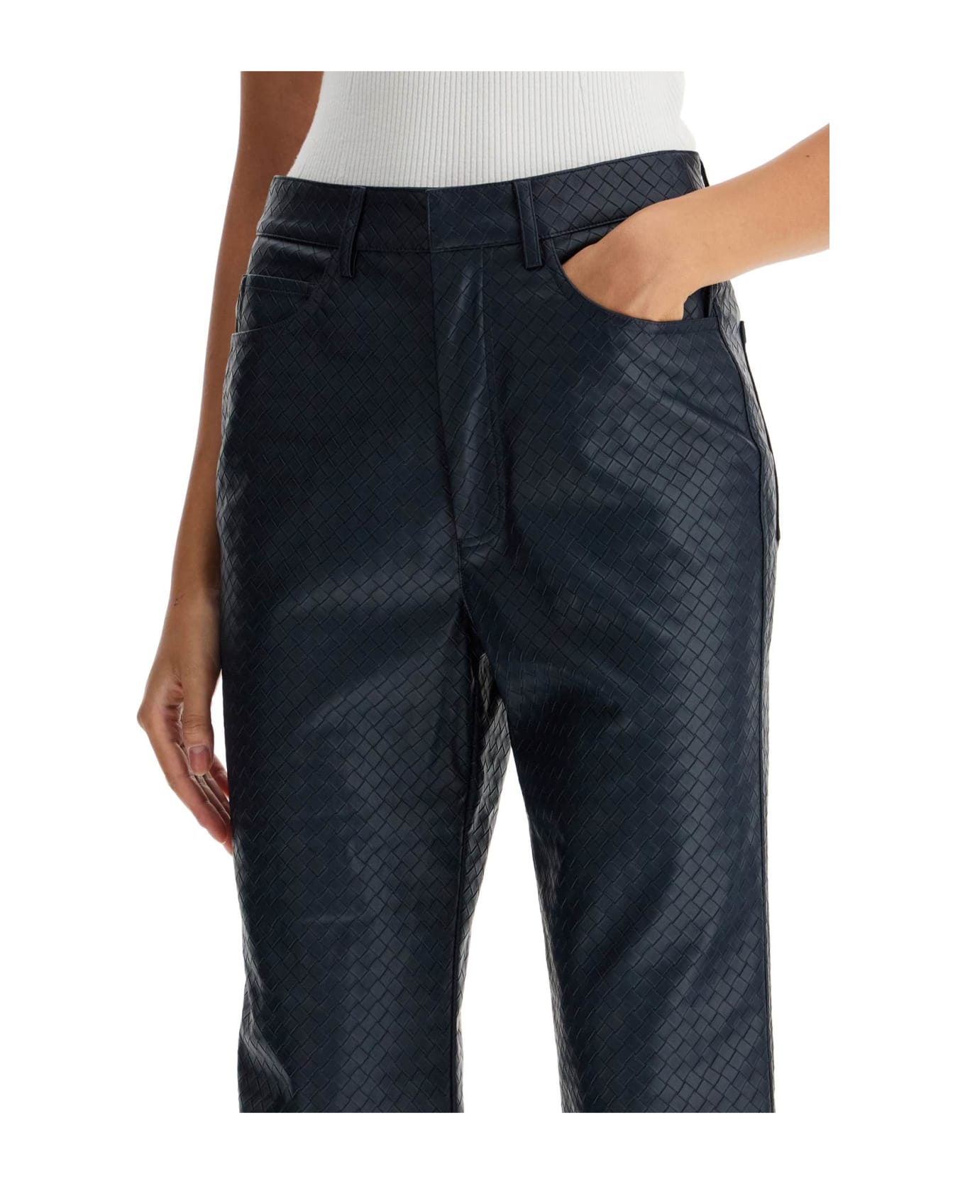 Rotate by Birger Christensen Straight Leg Pants With Woven Pattern Design - basic|basic