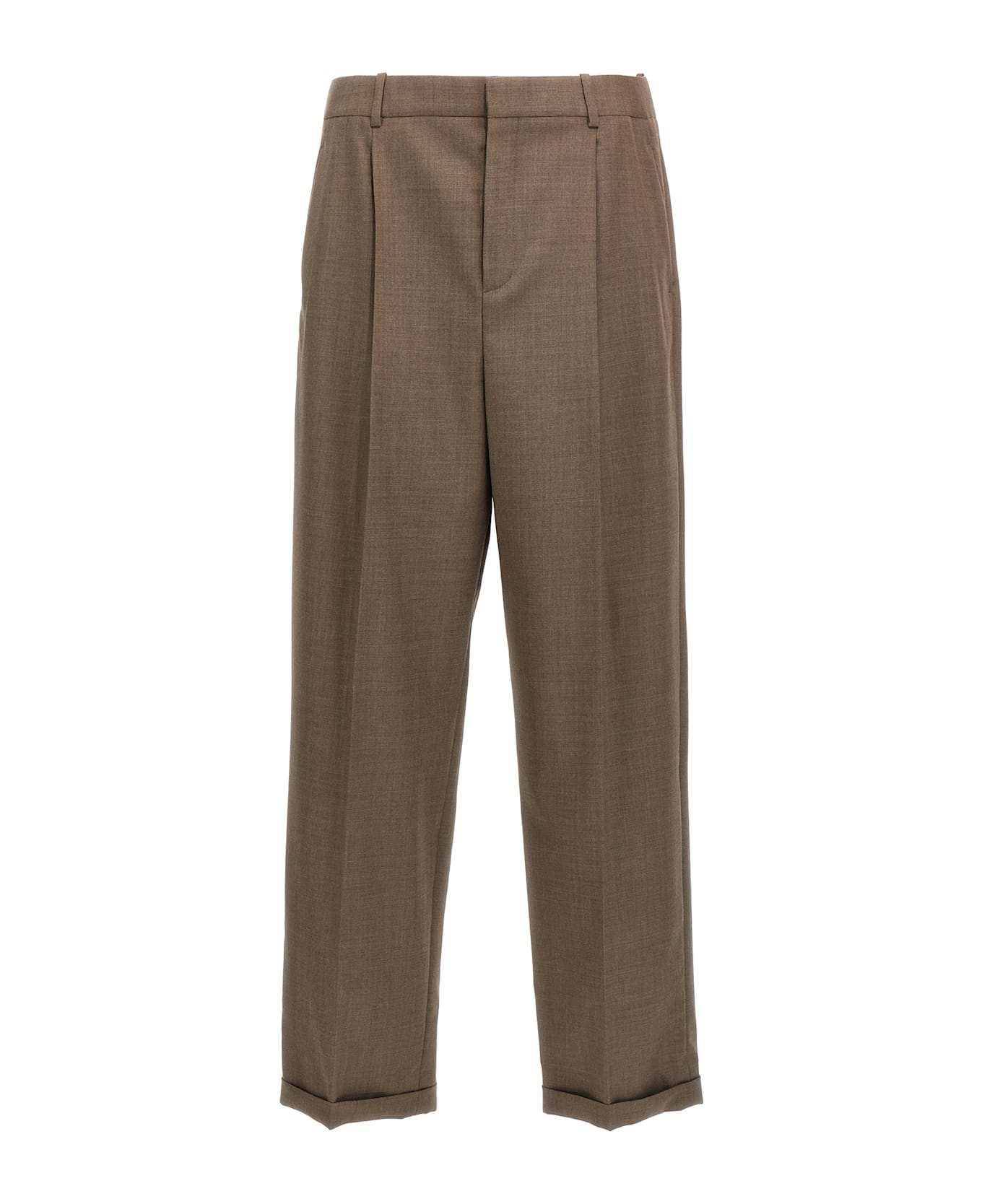 Saint Laurent Wool Tailored Trousers - Gray