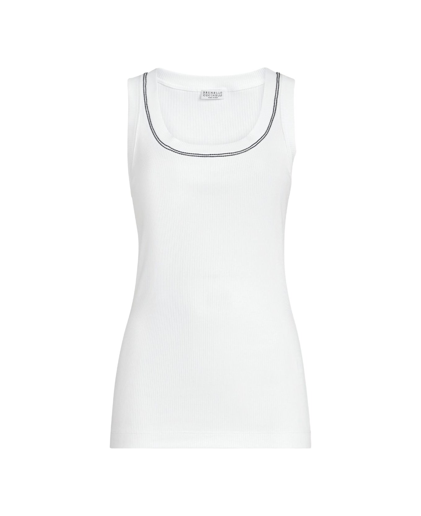 Brunello Cucinelli Cotton Tank Top - White